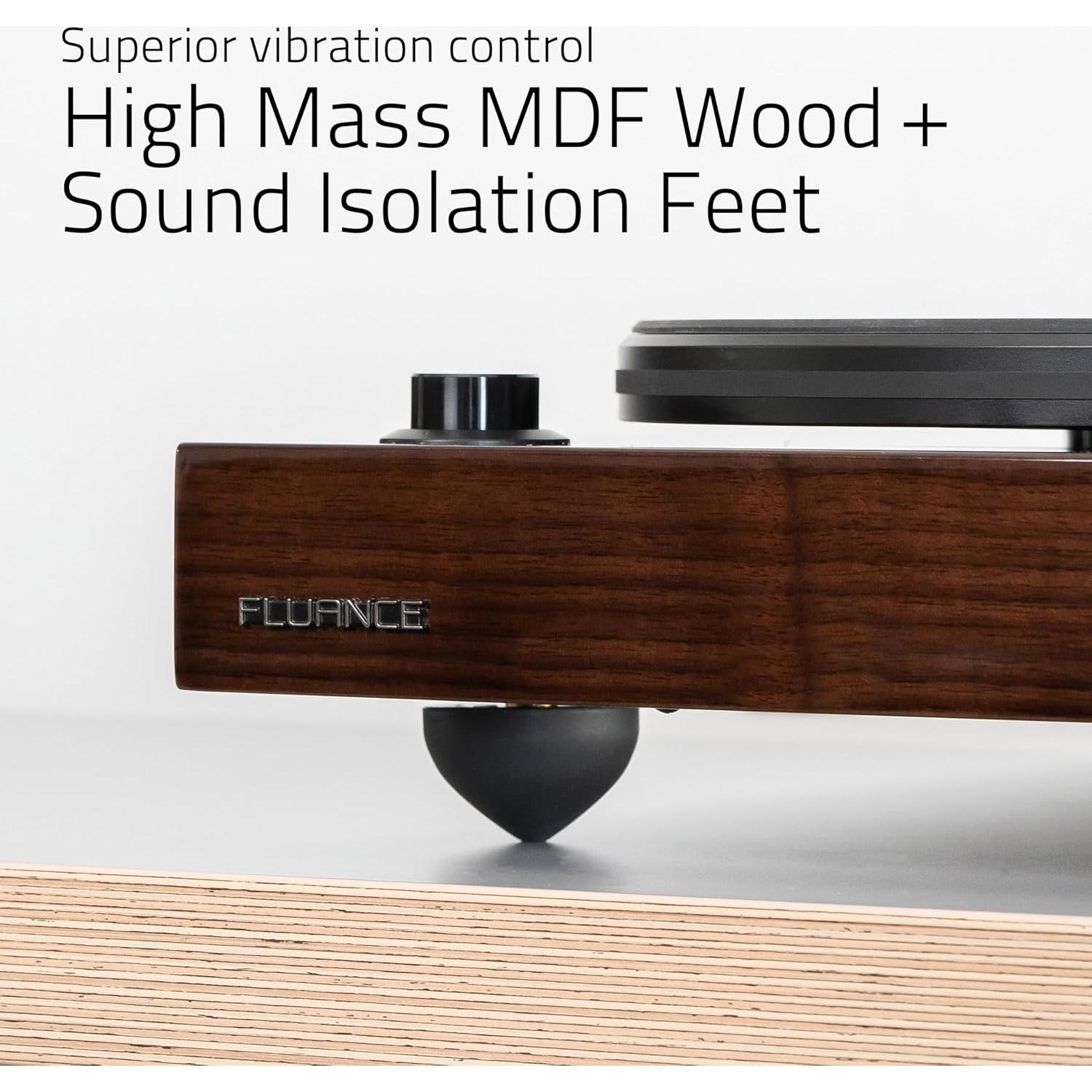 Tocadiscos Fluance RT82 con Cartucho Ortofon OM10 - Nogal