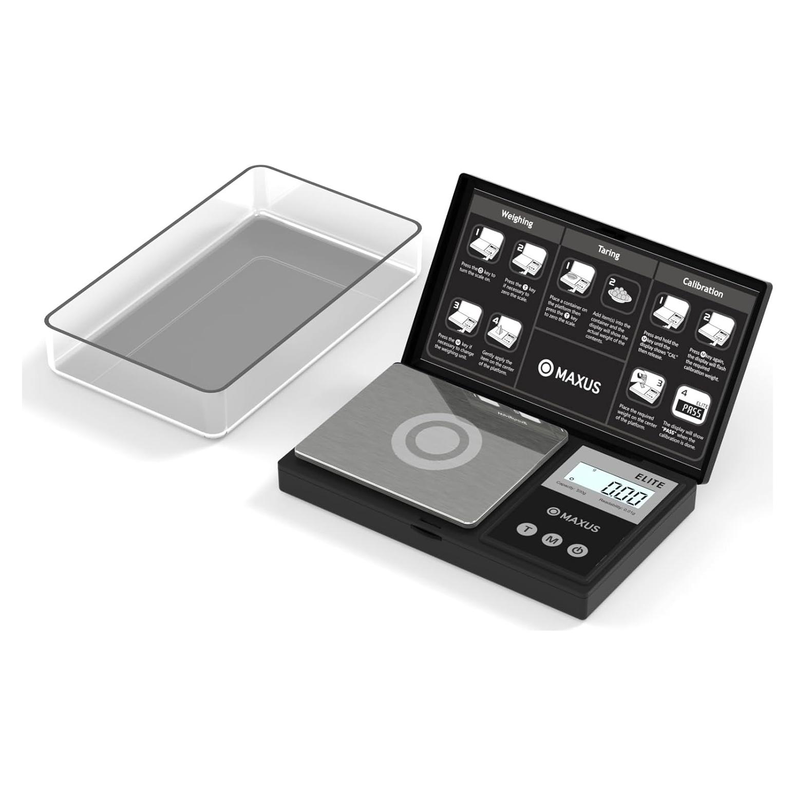 Báscula Digital de Bolsillo MAXUS ELITE 500g x 0.01g LCD