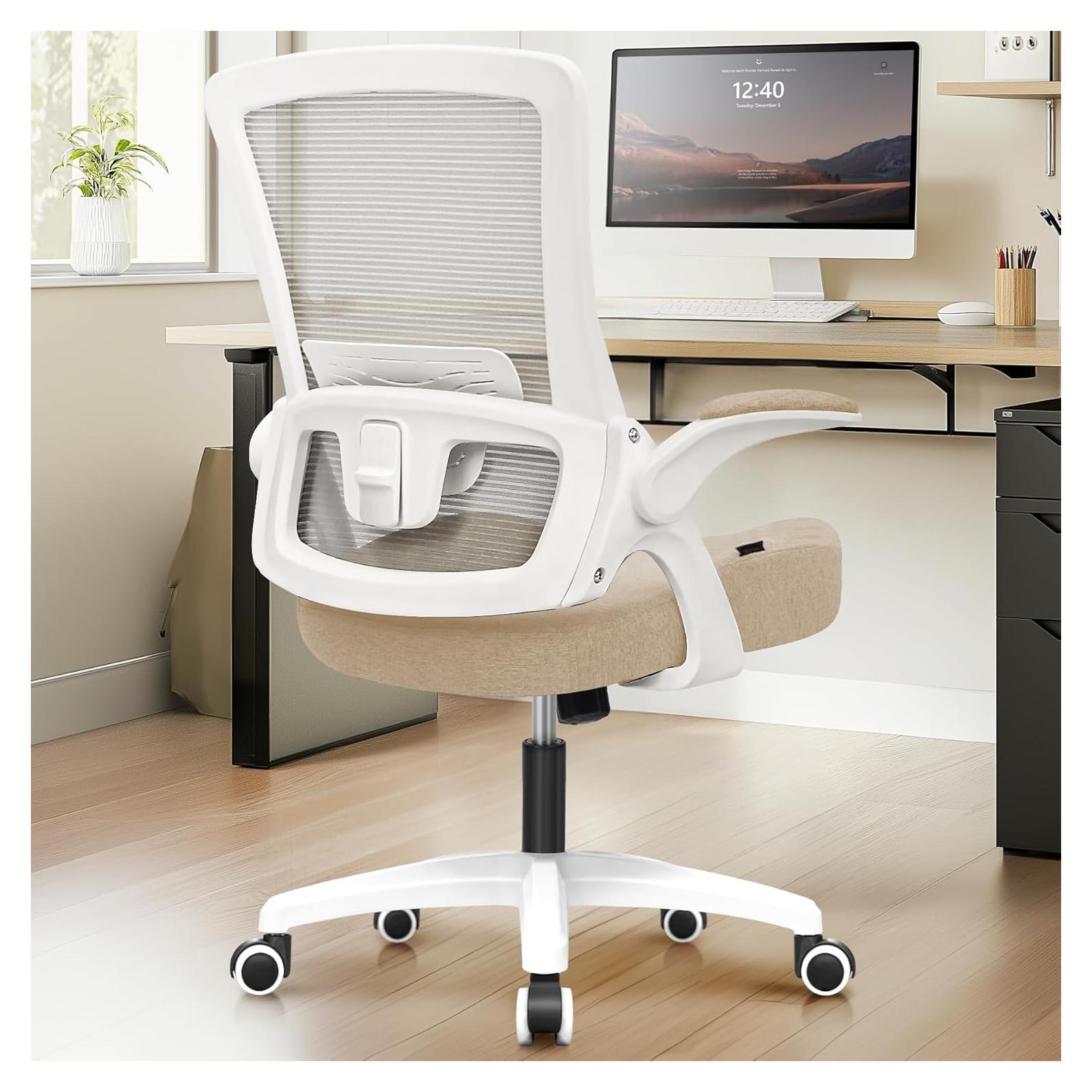 Silla de Oficina NEO Ergonomica Respaldo Alto Malla Beige
