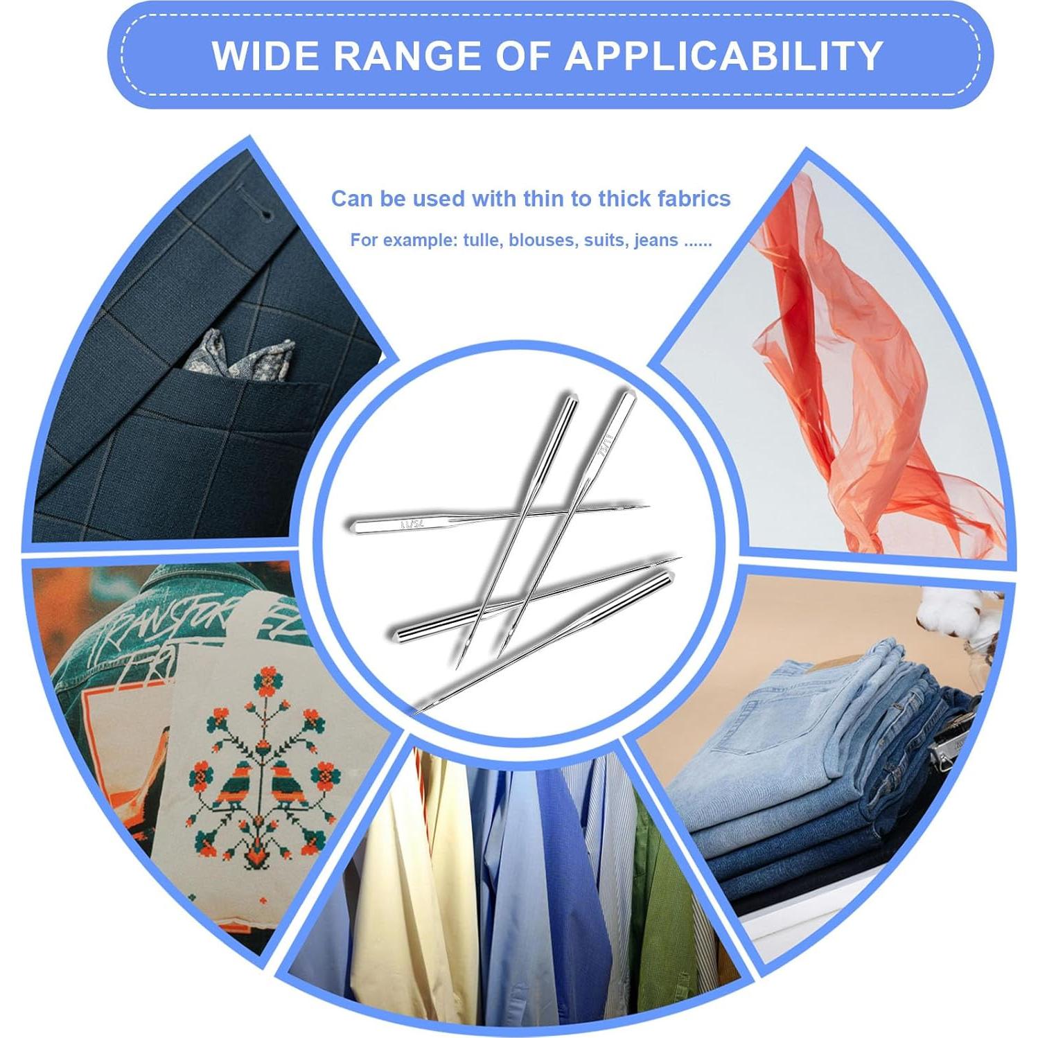 Conjunto de 100 Agujas de Máquina de Coser SEWPASAM HAX1