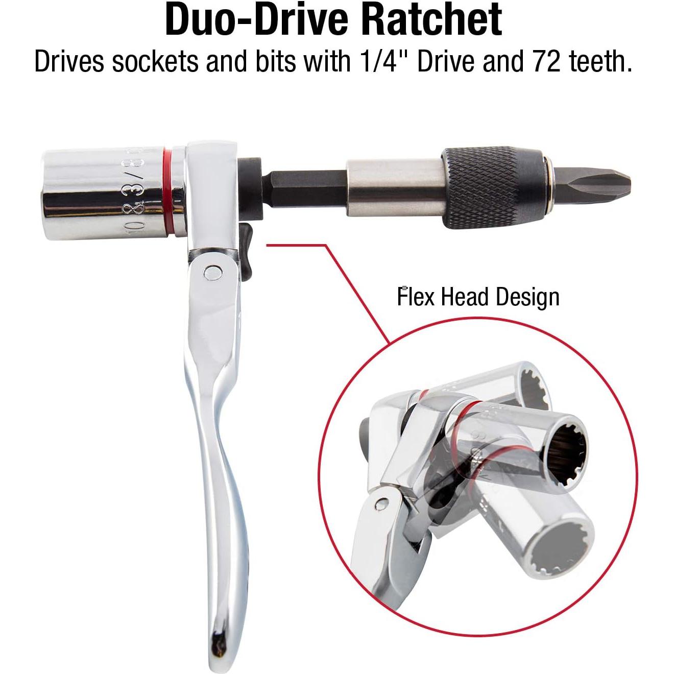 Juego de Enchufes Sunex 9732 44 Piezas 1/4" Doble Cabeza