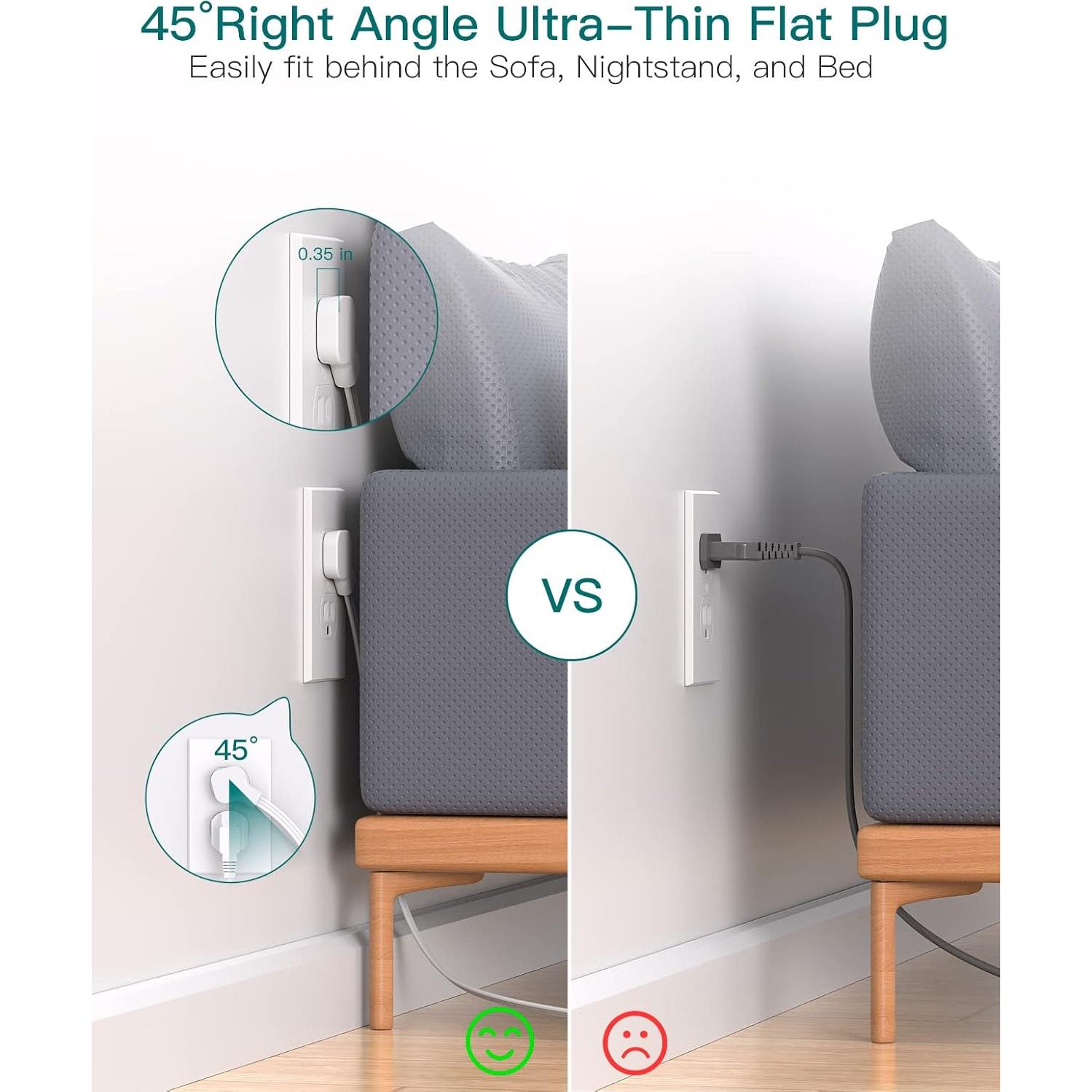 Tira de Alimentación Addtam 15 pies con 12 Salidas y 3 USB