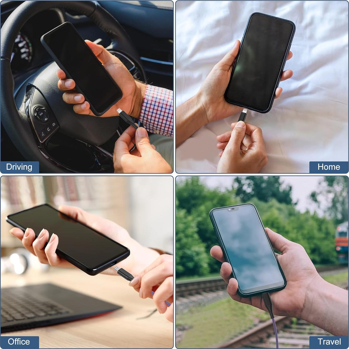 Cable de Carga Lightning ZMHPJQ 1.83m 5Pack para iPhone