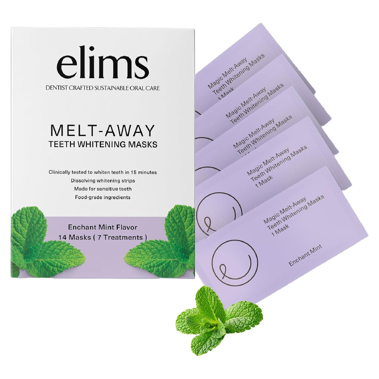 Tiras Blanqueadoras ELIMS Melt-Away para Dientes Sensibles - 14 Tiras