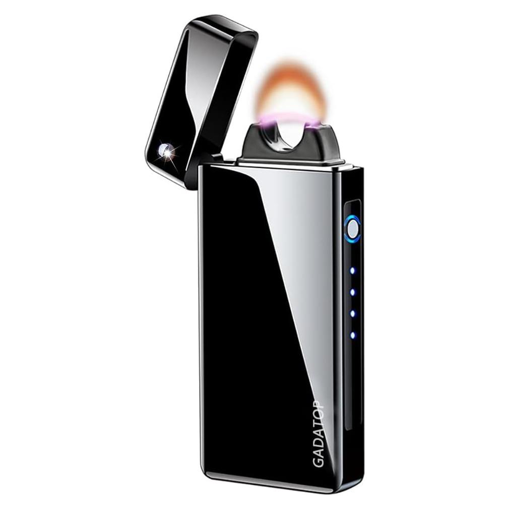Encendedor de Arco Plasma GADATOP Recargable USB Negro