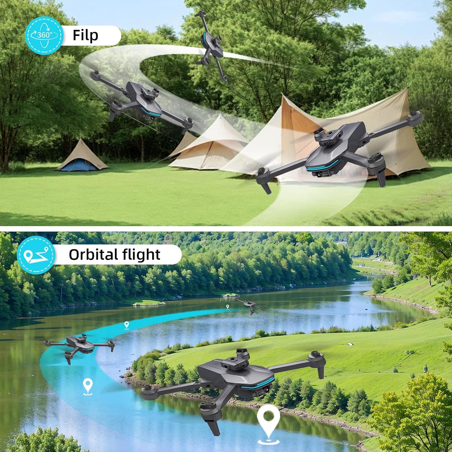 Dron de cámara 4K FORESTDREAM Plegable con 2 Baterías