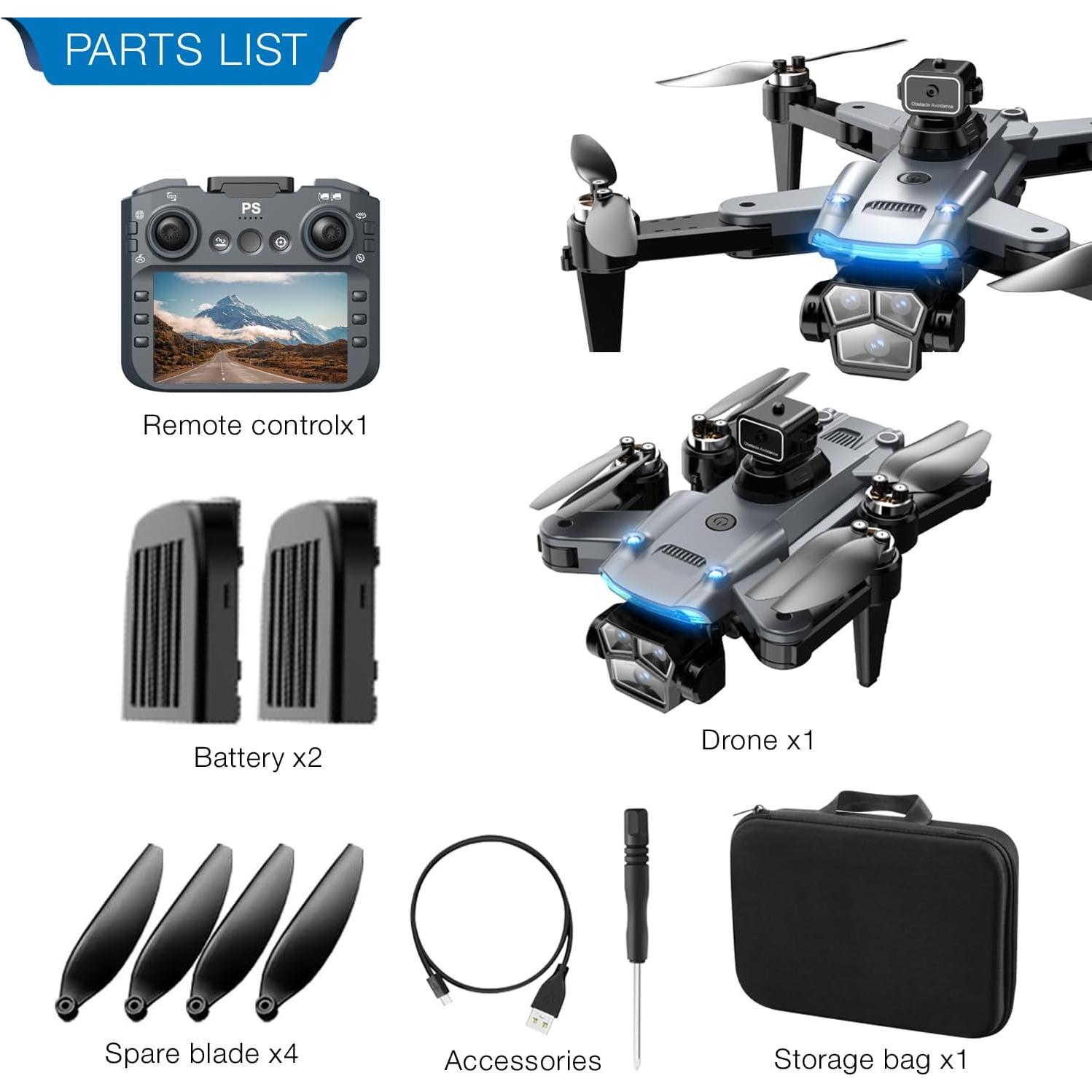 Dron mcokoe S166 con cámara HD 4K y control remoto, plegable