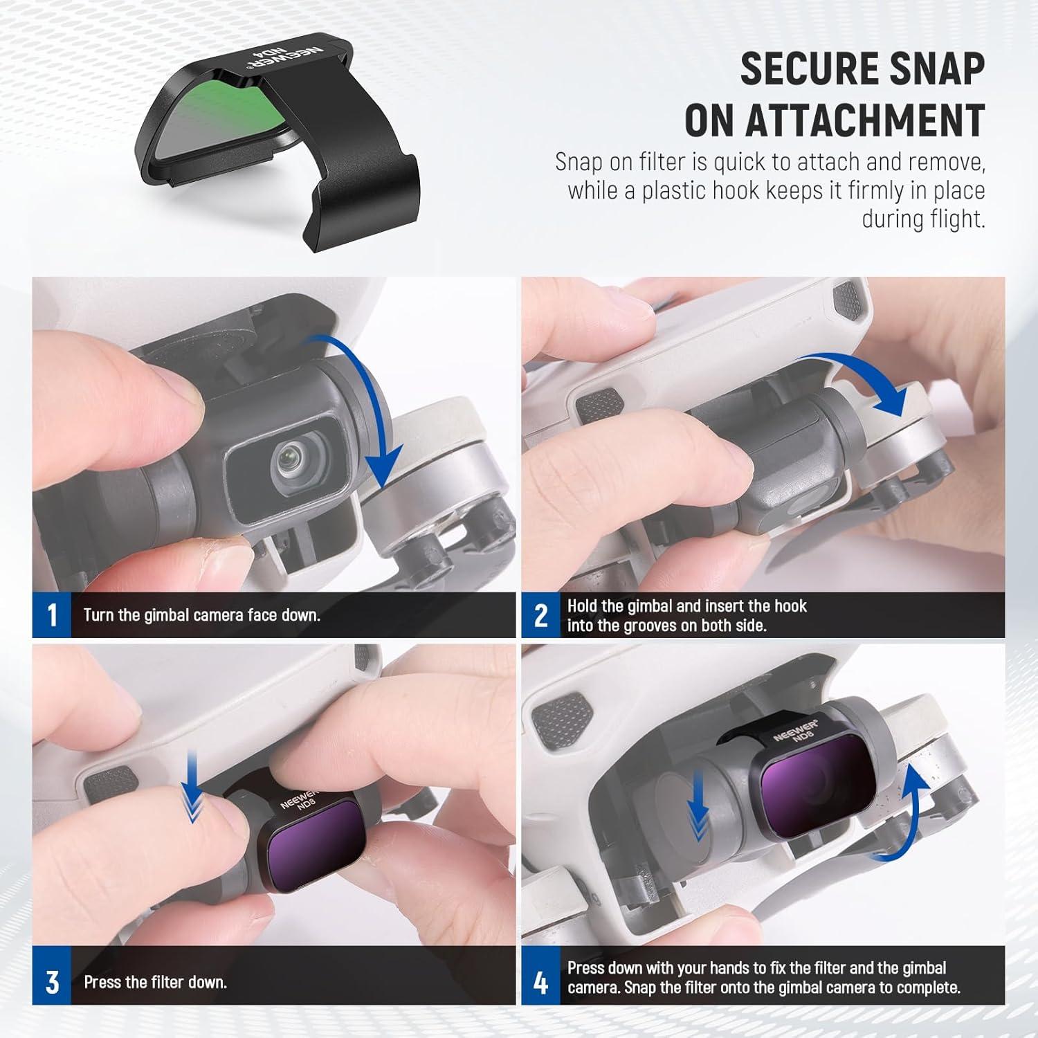 Set de Filtros ND 6 Piezas NEEWER para Drones DJI Mini 4K