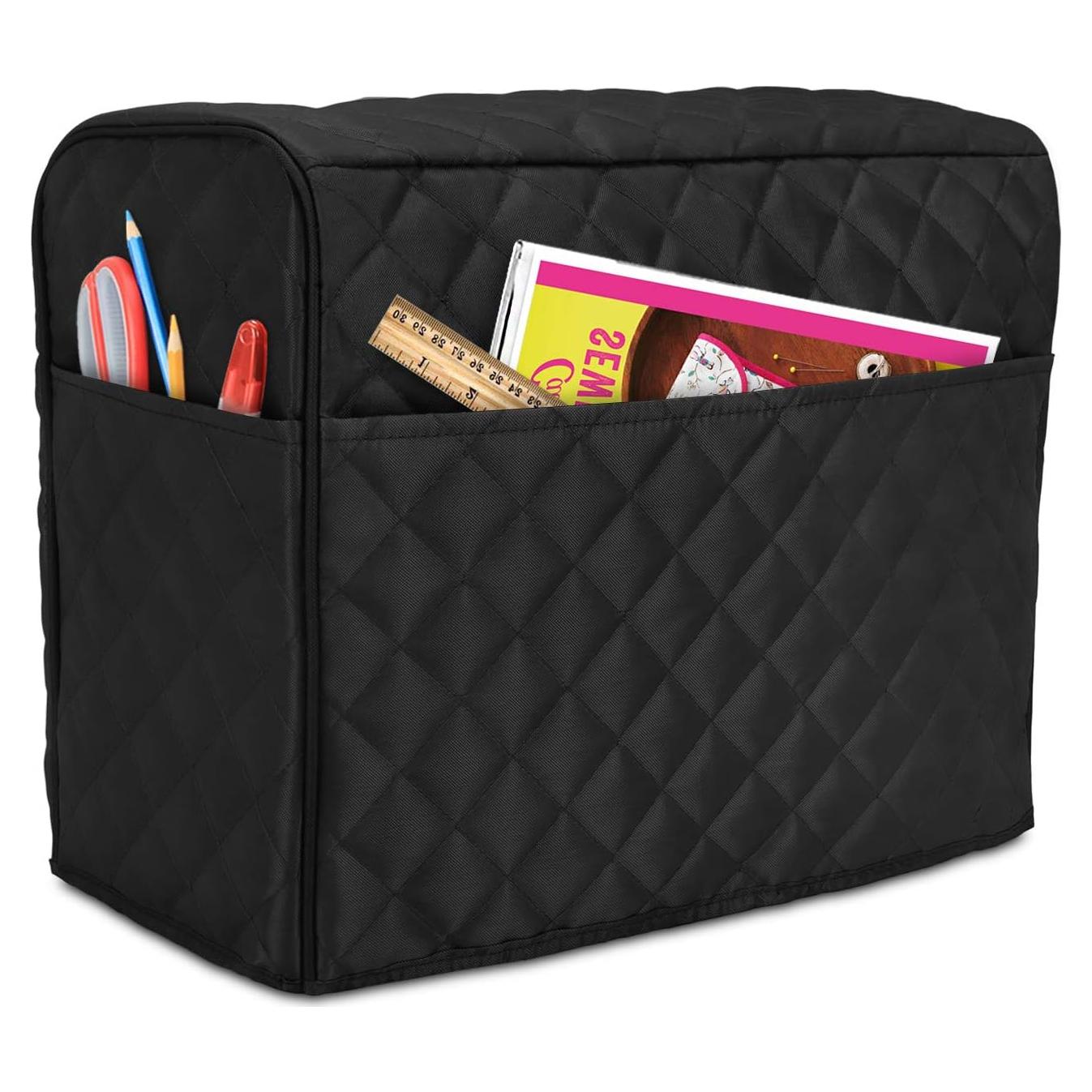 Cubierta de Polvo Luxja para Máquina de Coser Negra 44.5x20.3x34.3cm