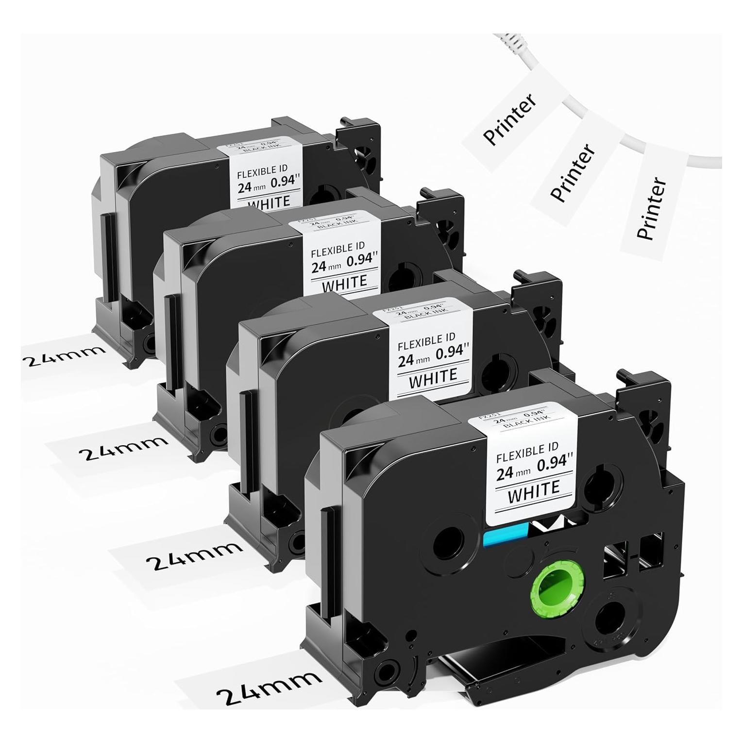 Etiquetas de Envoltura de Cable Oozmas TZE-FX251 24mm 4PK