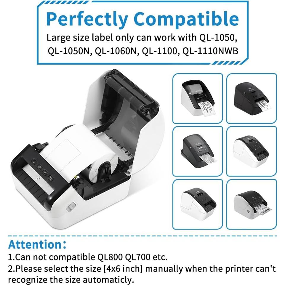 Etiquetas de Envío MarkDomain DK-1241 10 Rollos 2000 Unidades