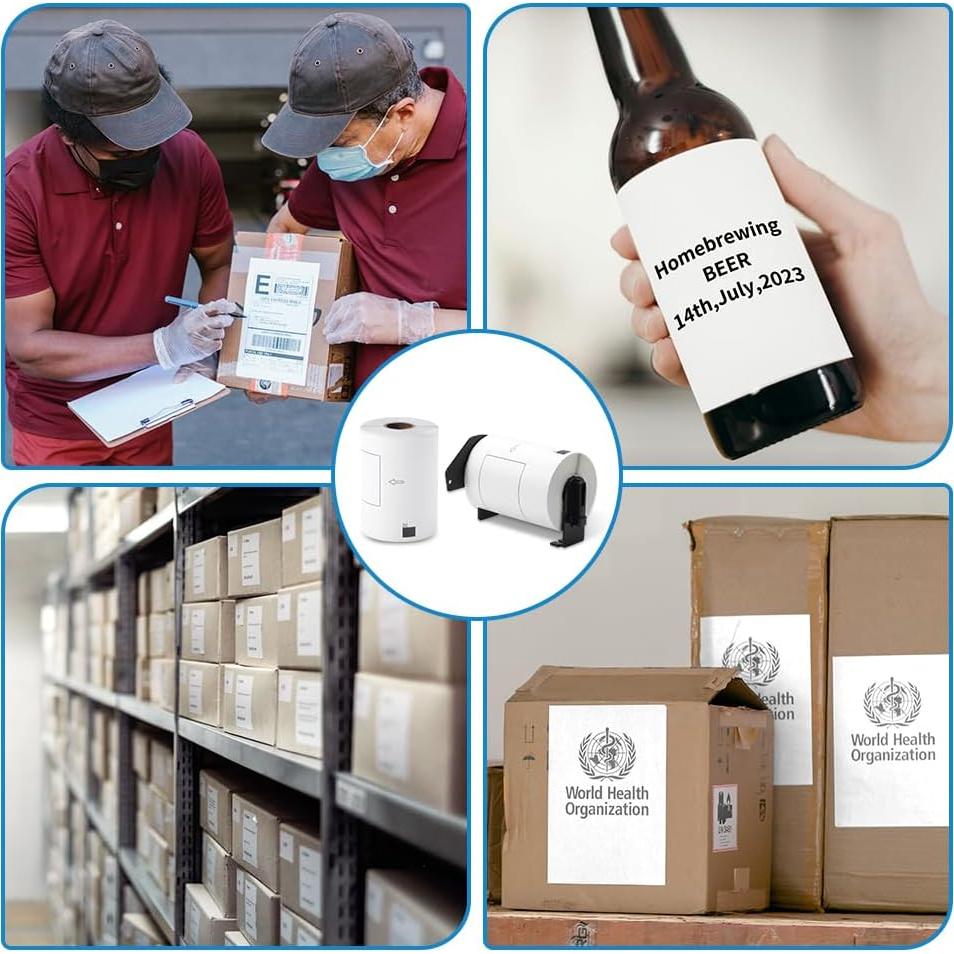 Etiquetas de Envío MarkDomain DK-1241 10 Rollos 2000 Unidades