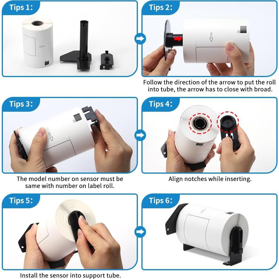 Etiquetas de Envío MarkDomain DK-1241 10 Rollos 2000 Unidades