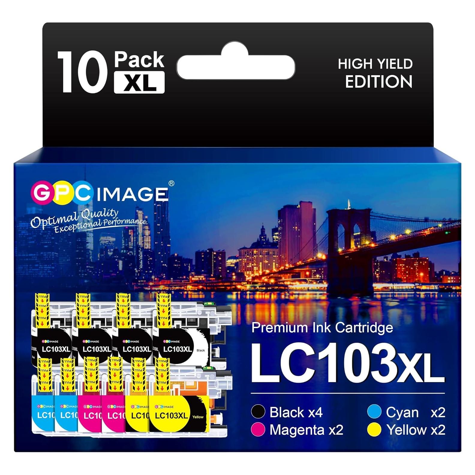 Cartucho de tinta GPC Image LC103XL compatible Brother - Paquete de 10