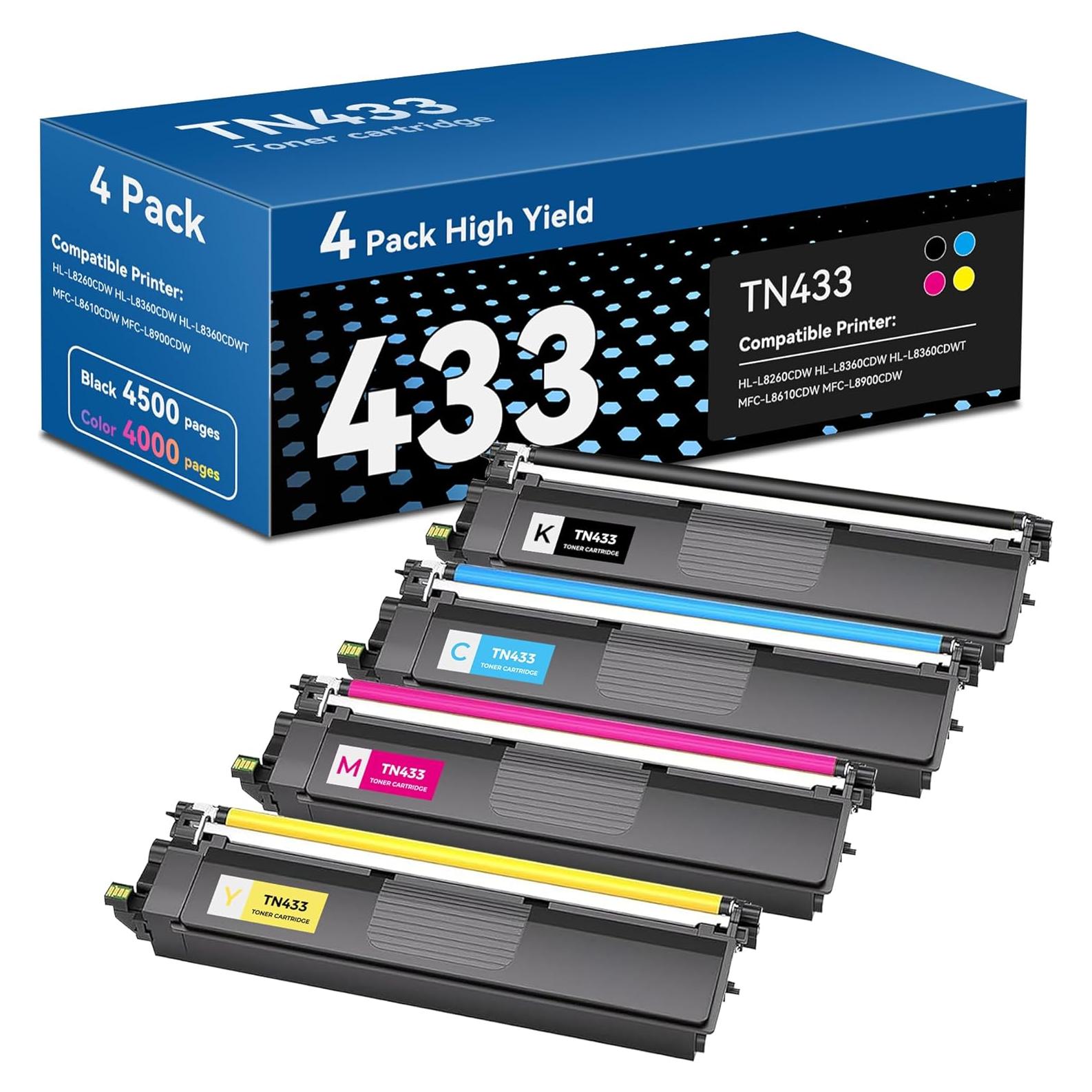 Cartucho de Tóner Compatible TN433 para Brother - 4 Colores