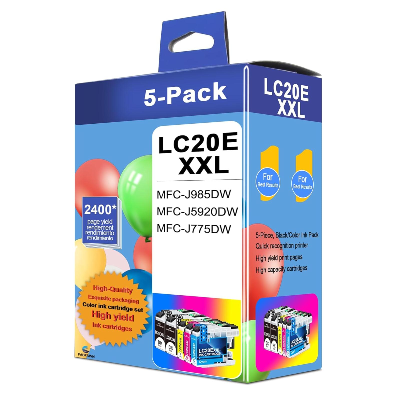 Cartuchos de tinta LC20E XXL Negro/Cian/Magenta/Amarillo 5-Pack