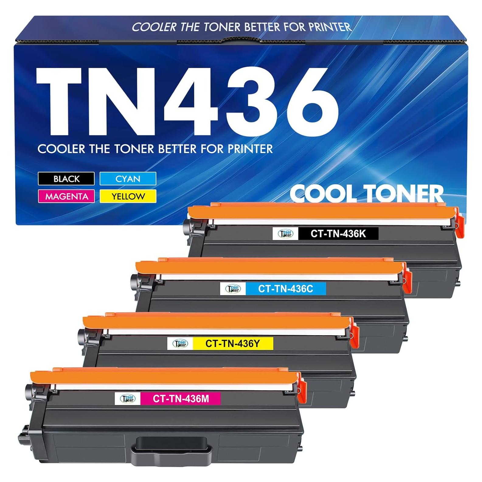 Cartucho de Tóner Compatible Cool Toner TN436 4 Colores