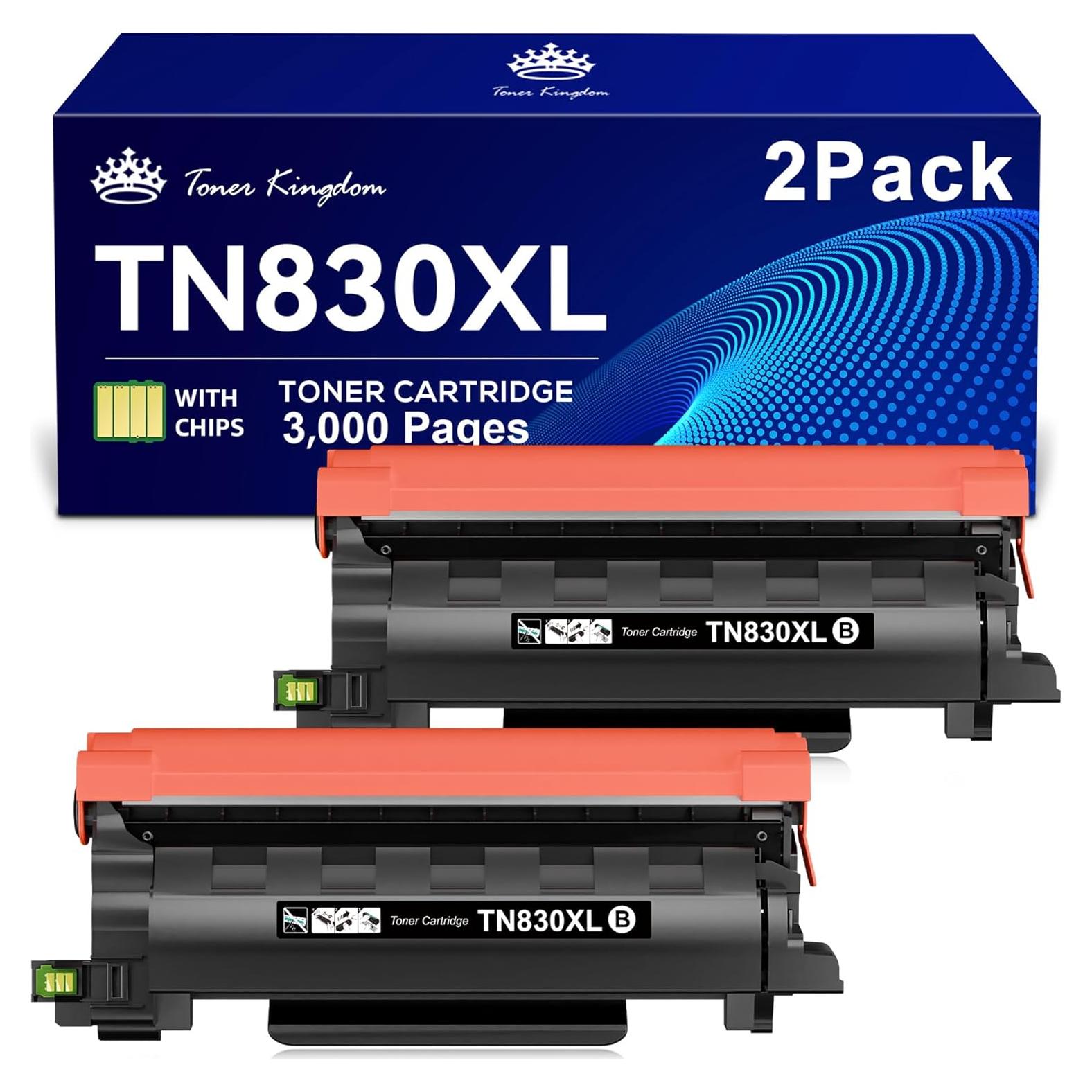 Toner Kingdom TN830XL Compatible para Brother - 2 Cartuchos Negros