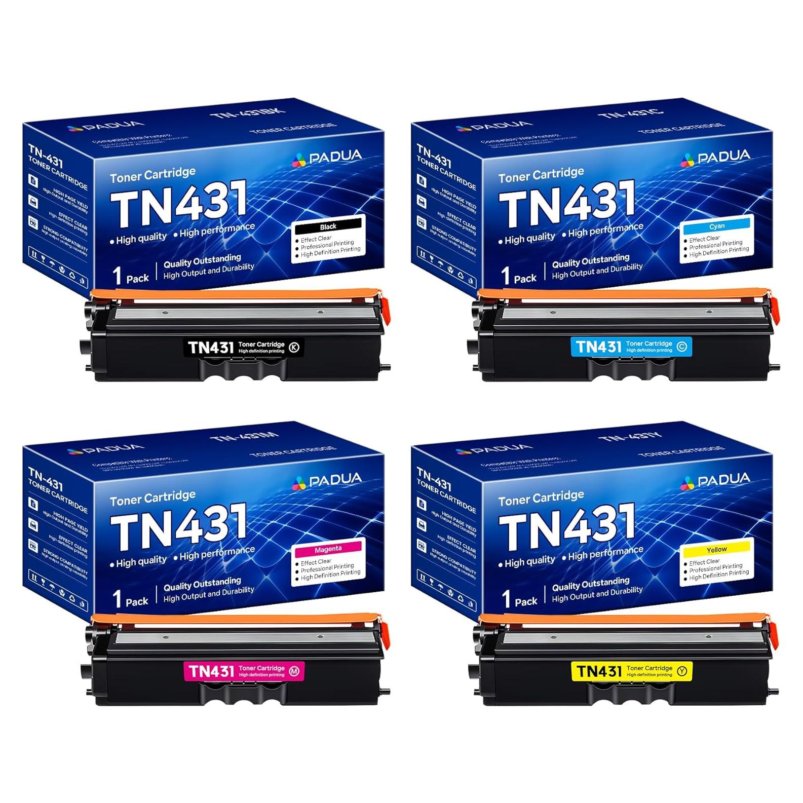Cartucho de Tóner TN431 Padua Paquete de 4 Compatible
