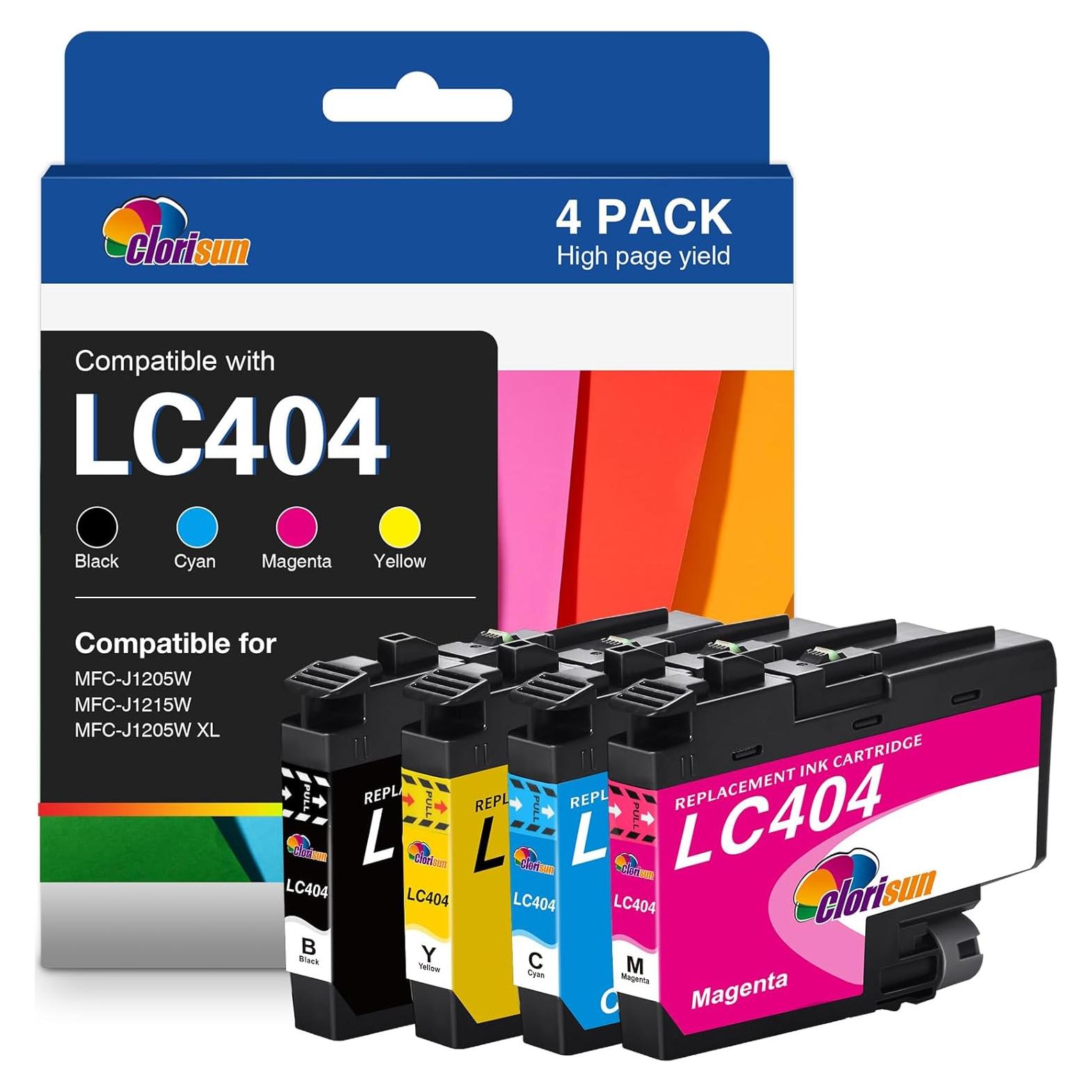 Cartuchos de tinta Clorisun LC404 compatibles para Brother MFC-J