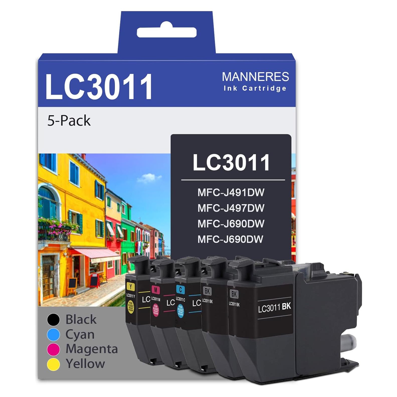 Cartuchos de tinta Brother LC3011 (2BK/1C/1M/1Y) 5 unidades