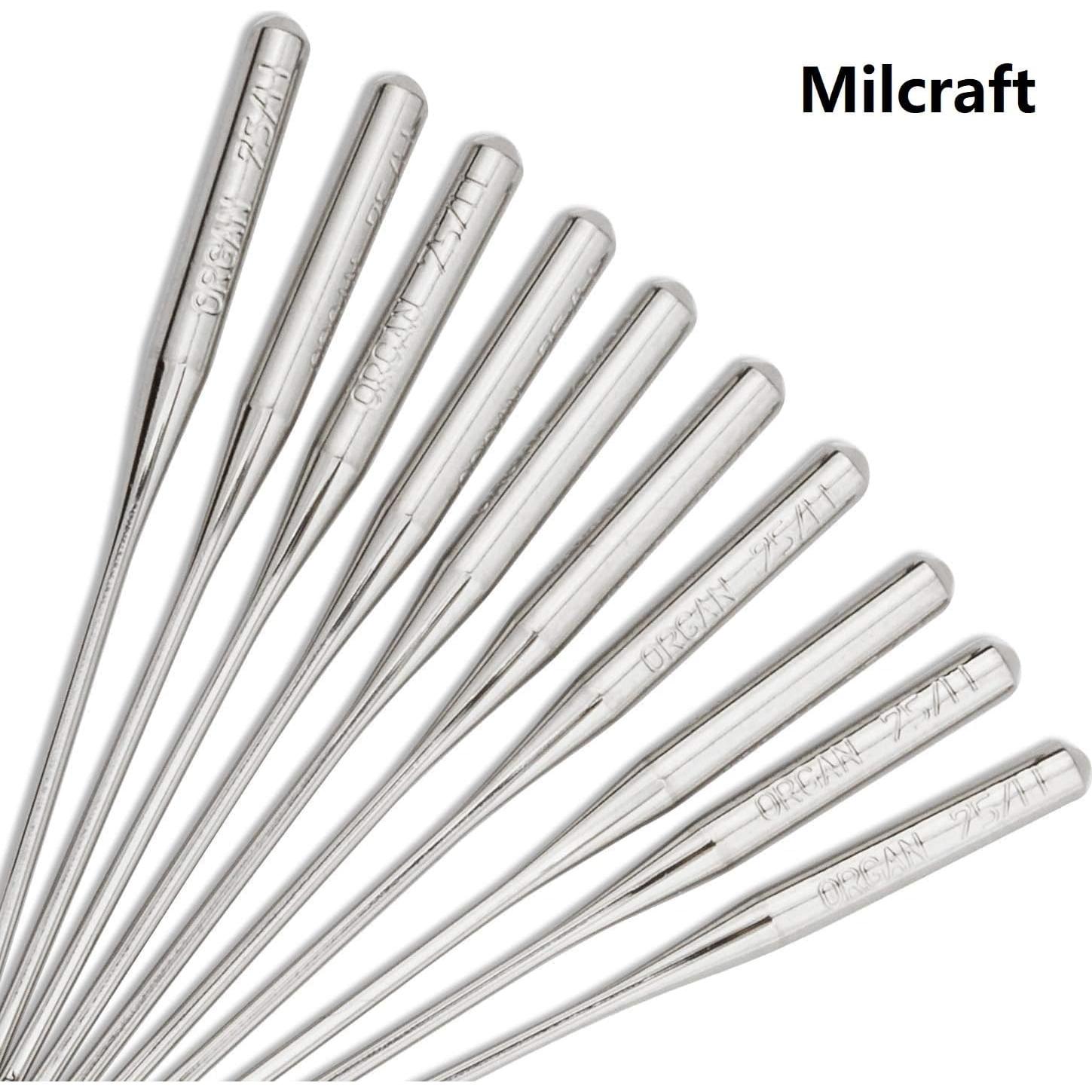 50 Agujas de Máquina de Coser Milcraft 75/11 para Bordado