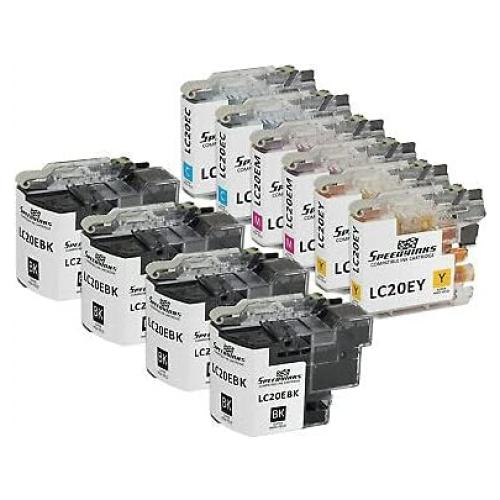 Cartucho de Tinta Compatible Brother LC20E Super Alta Capacidad - 10 Piezas