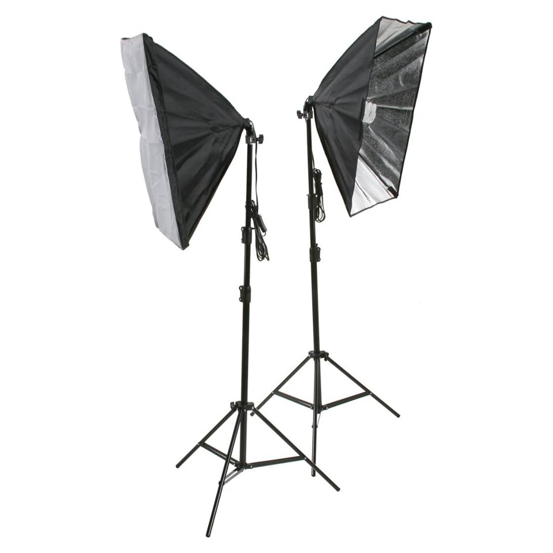 Kit de Luz de Estudio ePhoto 2 Softbox 40x60cm para Foto y Video
