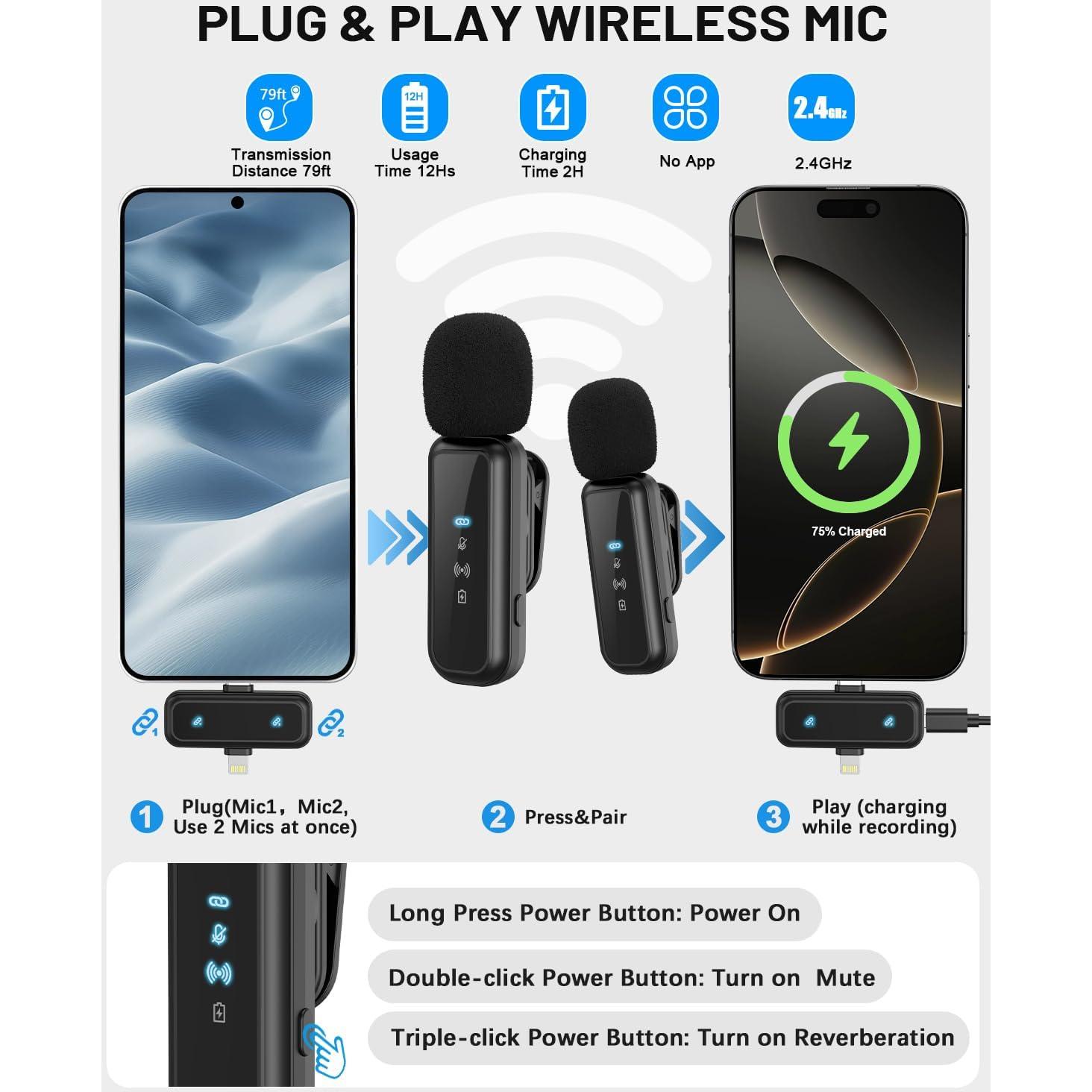 Kit de Vlogging Completo para iPhone/Android con Trípode 180 cm