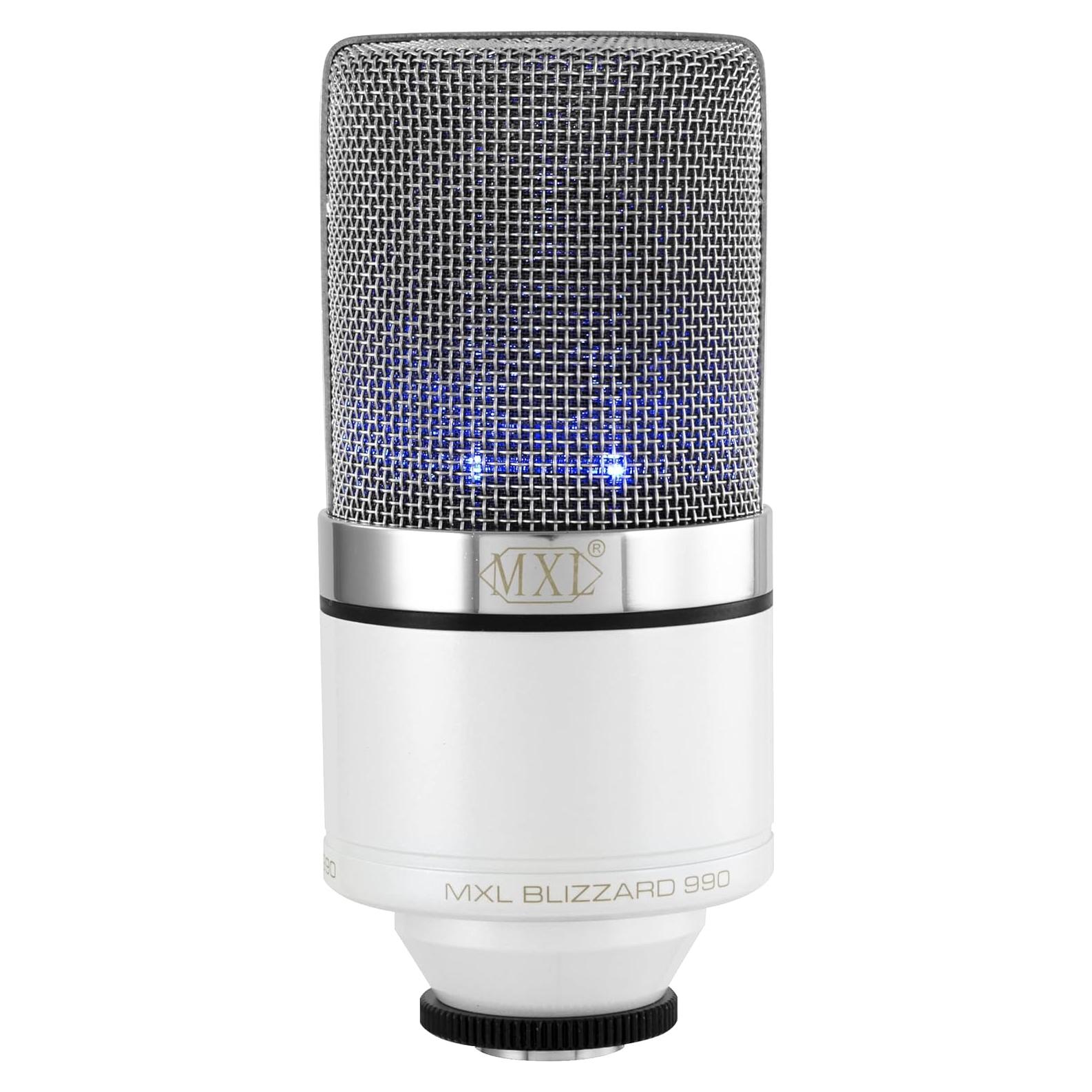 Micrófono de condensador MXL 990 Blizzard XLR con LED