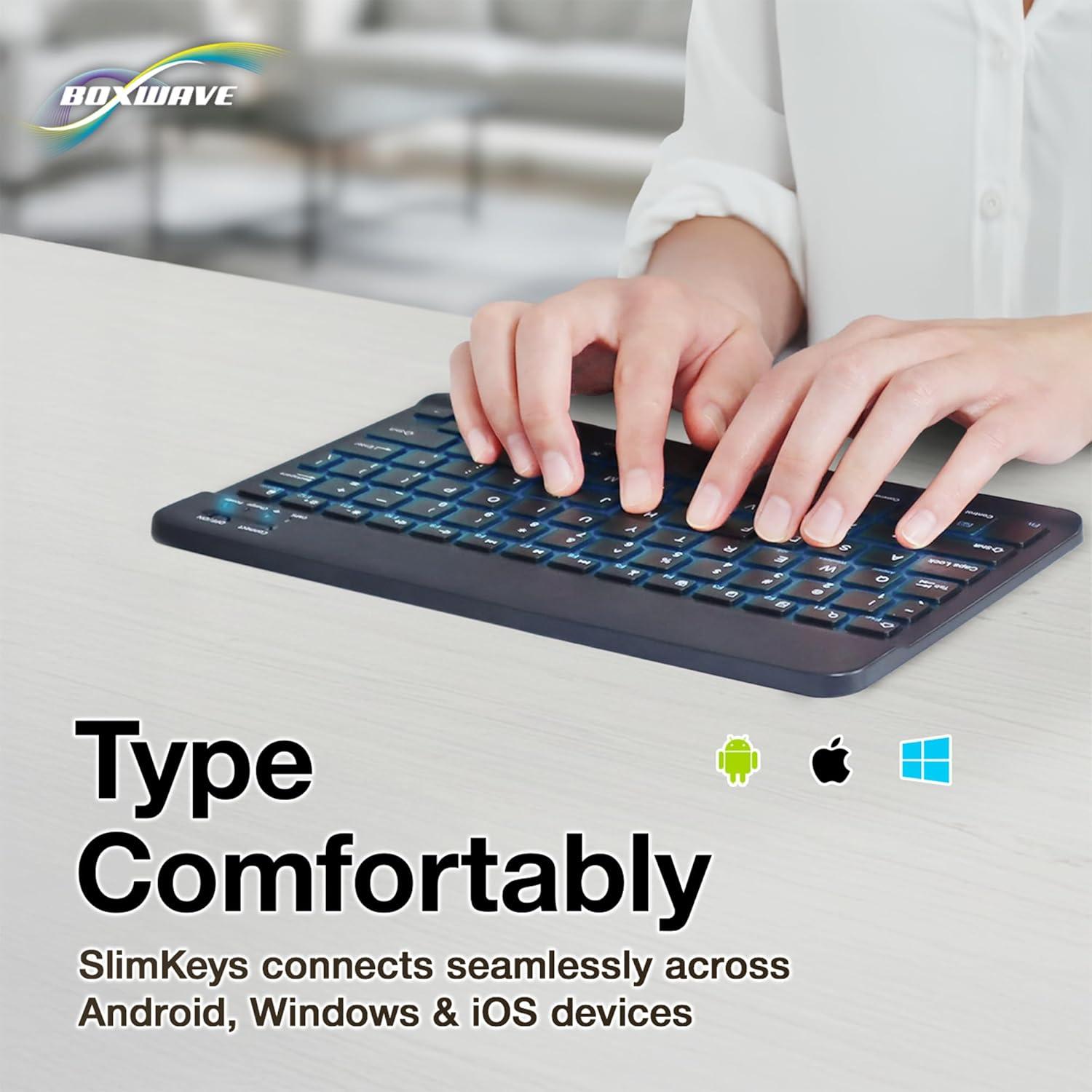 Teclado Bluetooth BoxWave SlimKeys Retroiluminado 7 Colores