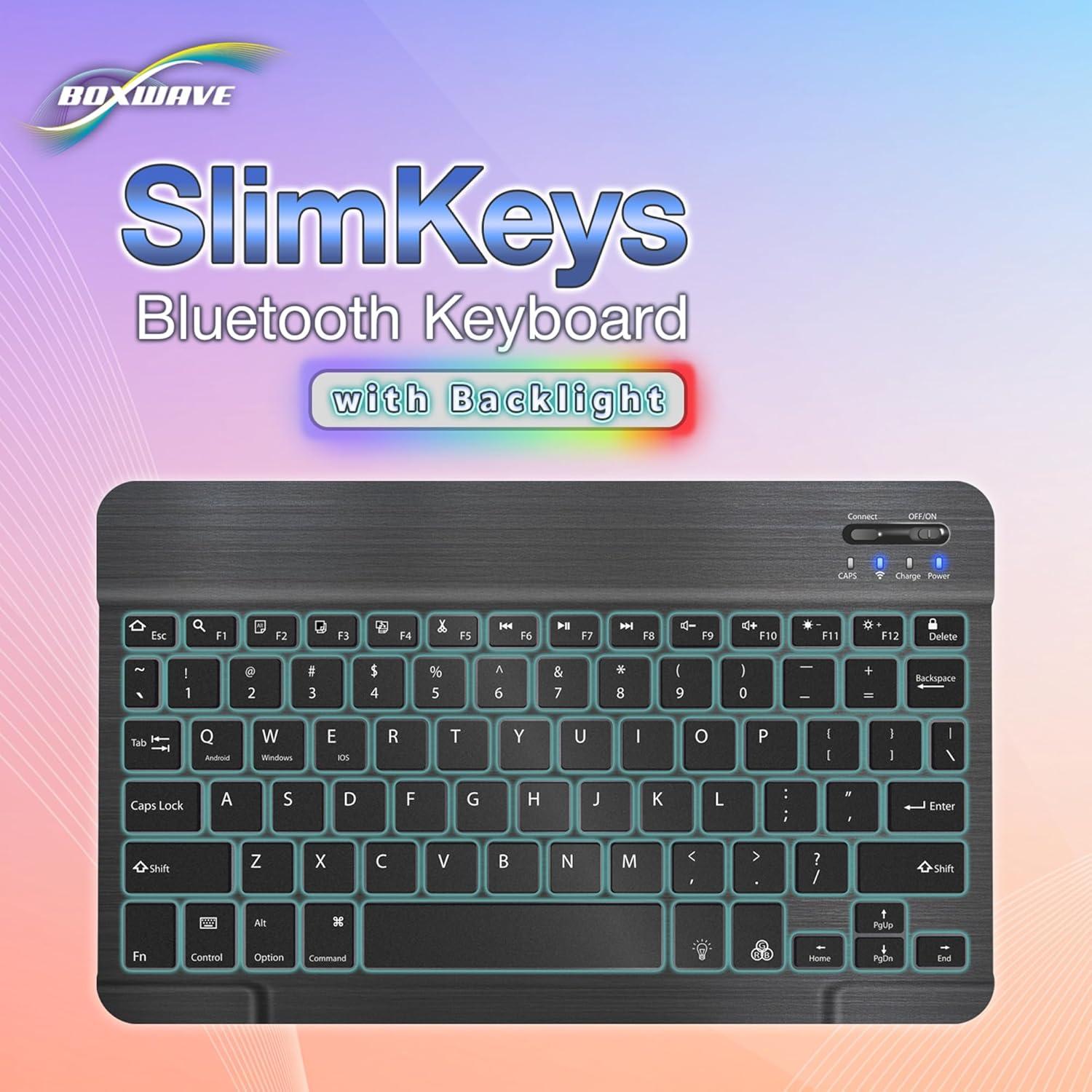 Teclado Bluetooth BoxWave SlimKeys Retroiluminado 7 Colores
