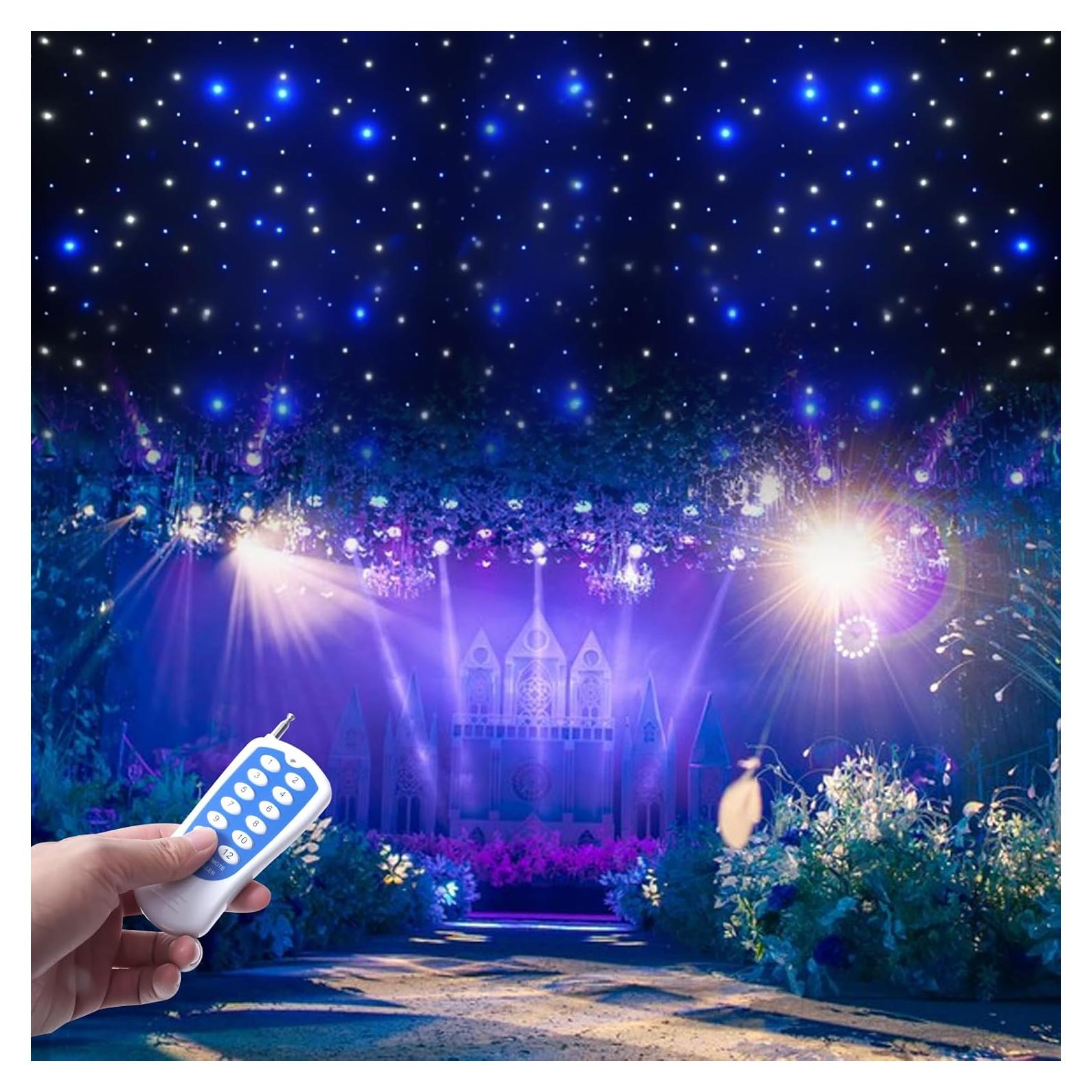 Cortina de Luces LED Estrella 6x3m ZERNEIL con Control Remoto