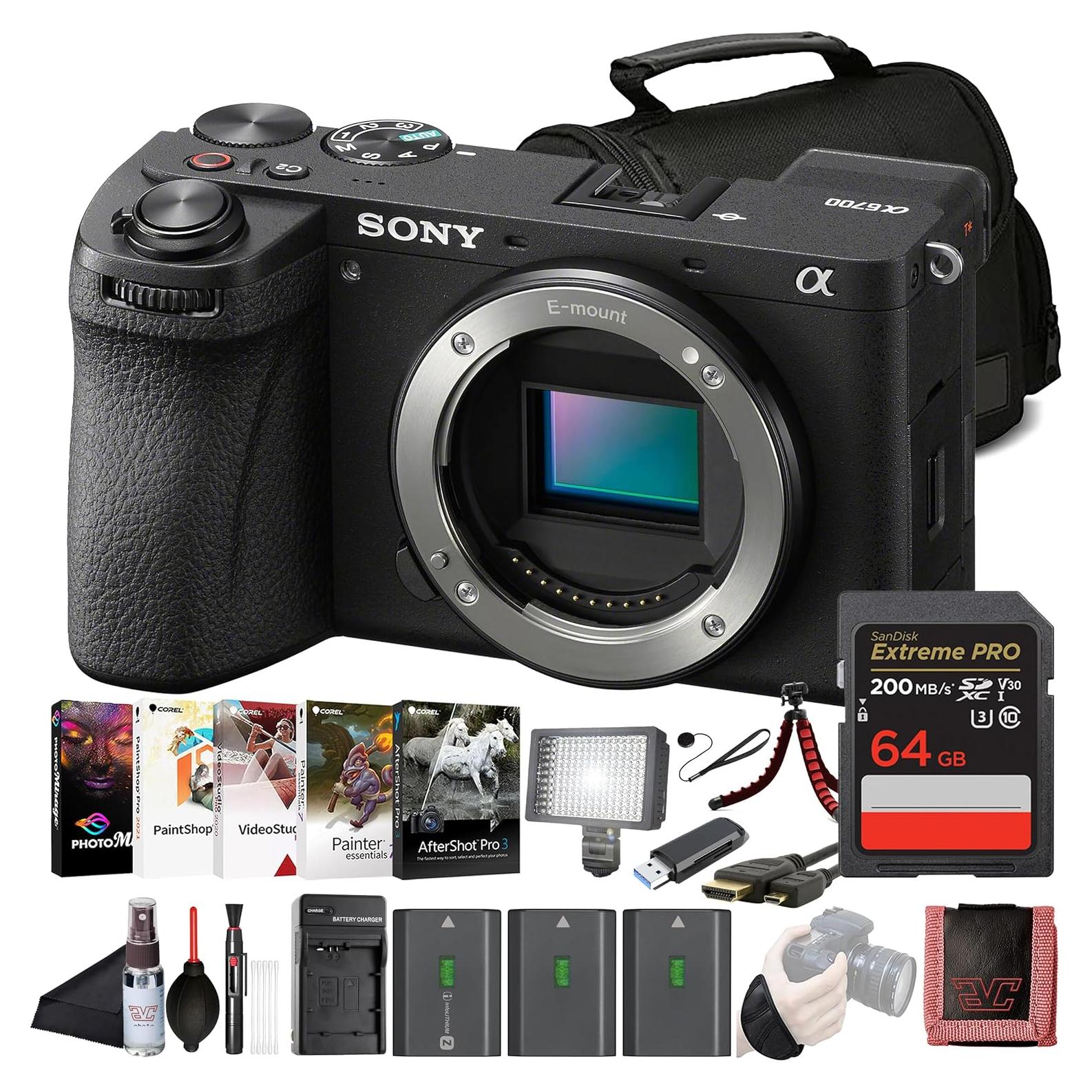 Cámara Sin Espejo Sony a6700 26MP 4K 120p + Accesorios