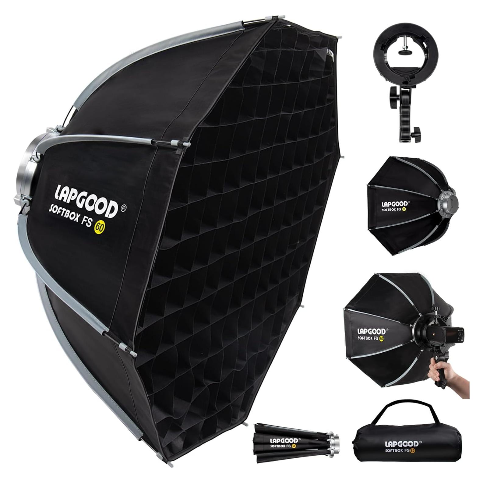 Softbox Plegable LAPGOOD FS60 60cm con Montura Bowens