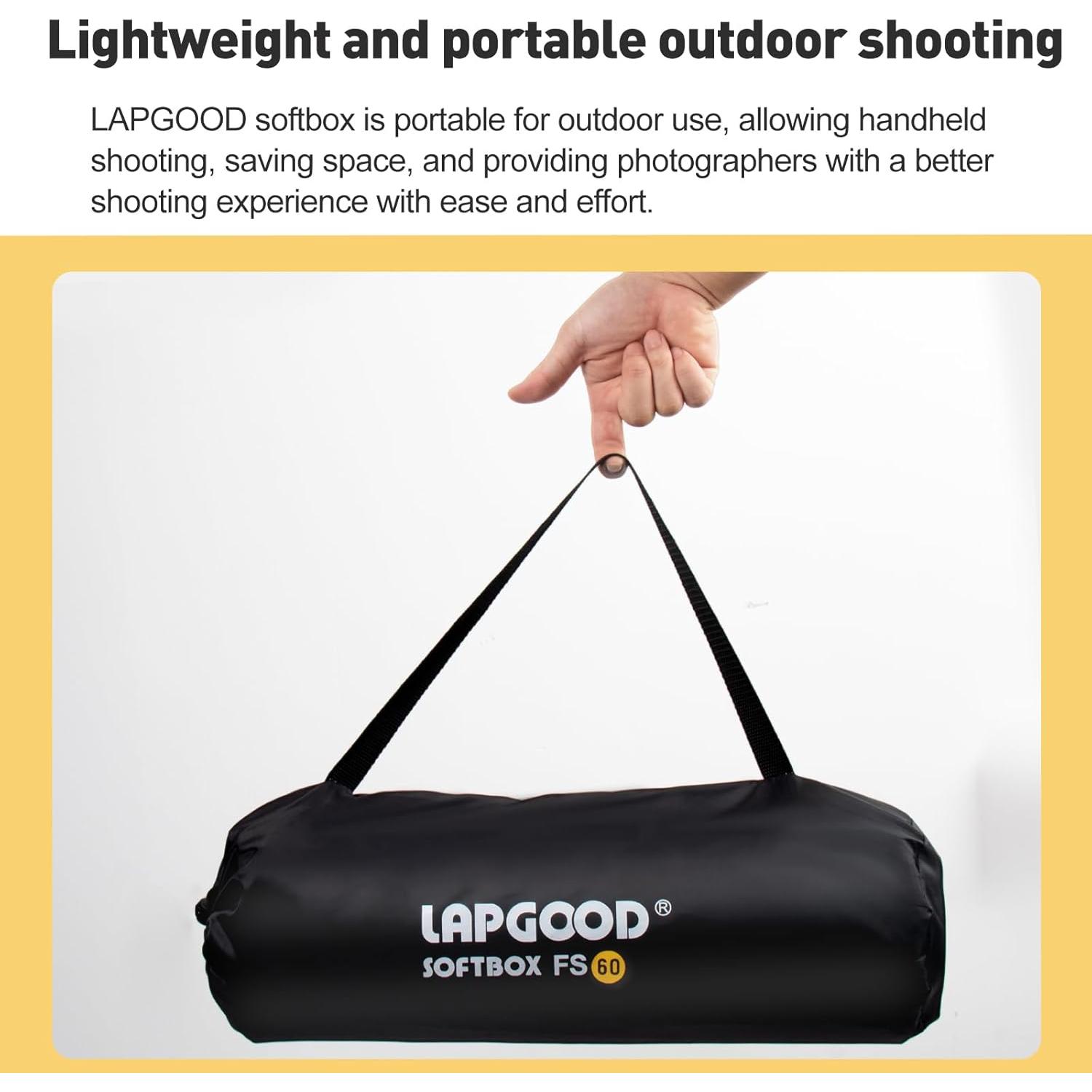 Softbox Plegable LAPGOOD FS60 60cm con Montura Bowens