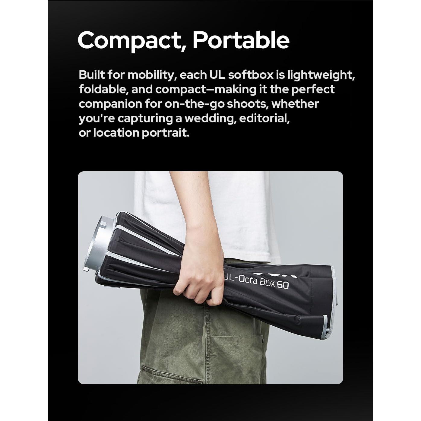 Softbox Umbrella Godox G-UL-BOXOcta-60 60cm Montaje Bowens