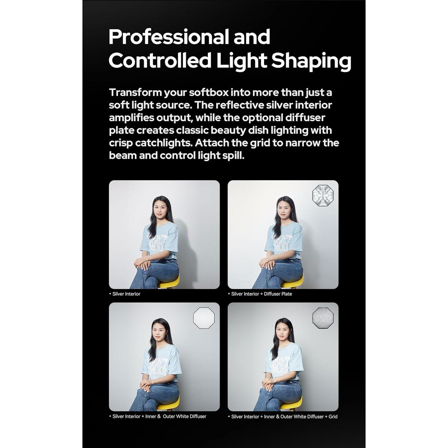 Softbox Umbrella Godox G-UL-BOXOcta-60 60cm Montaje Bowens