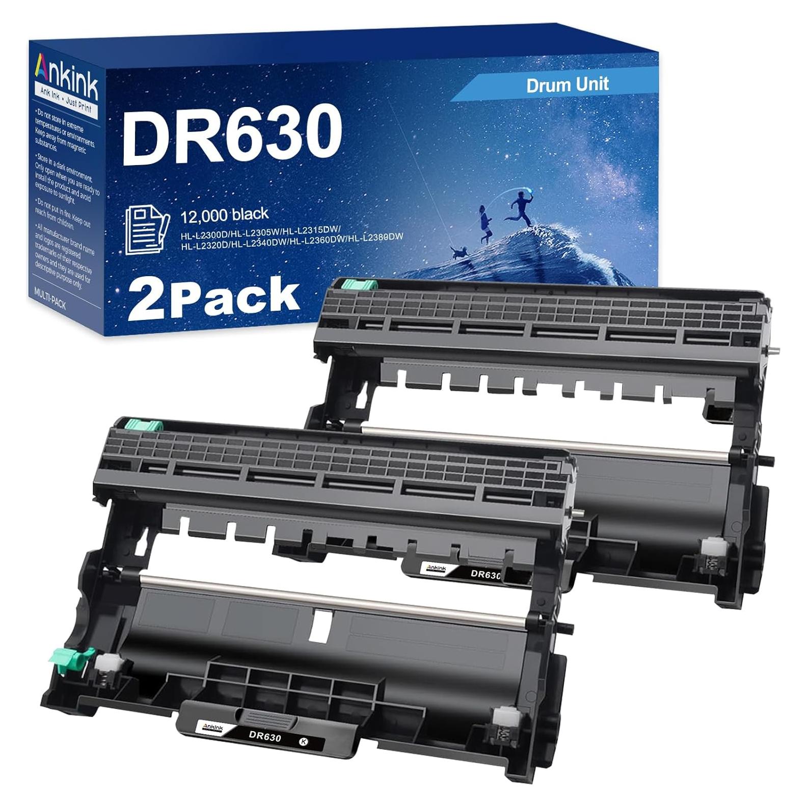 Unidad de tambor Ankink DR630 compatible para Brother - 2 paquetes