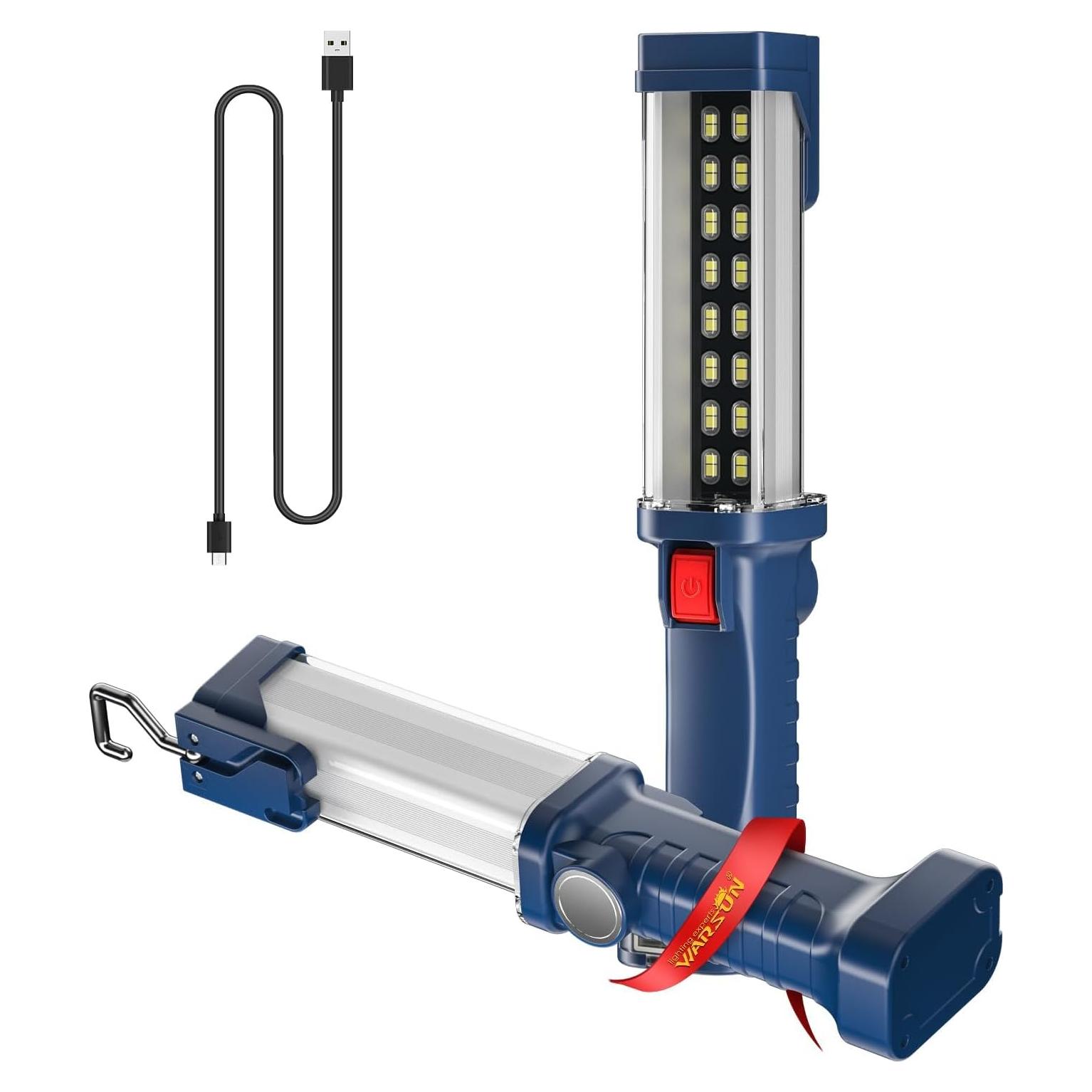 Luz de trabajo LED WARSUN 30W 1200 lúmenes recargable