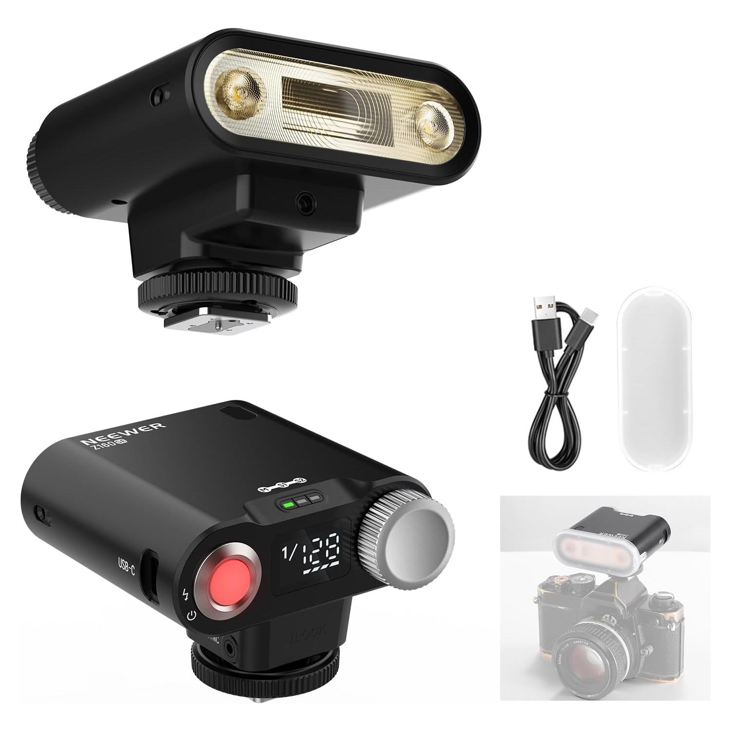 Flash NEEWER Z160 SE para Cámara, 20Ws GN15, 6000K