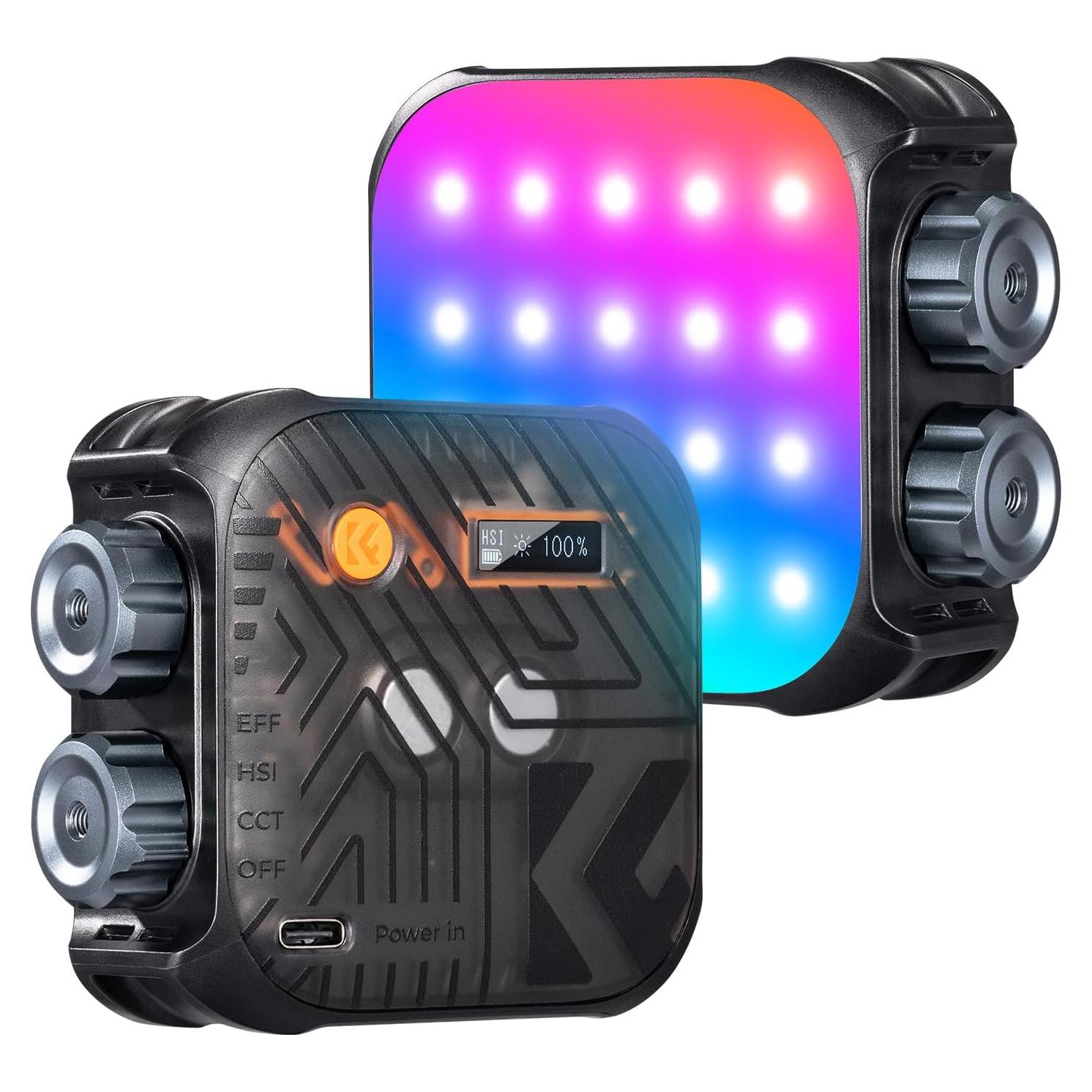 Luz de Video RGB K&F Concept Portátil LED 2000mAh 2500K-9900K