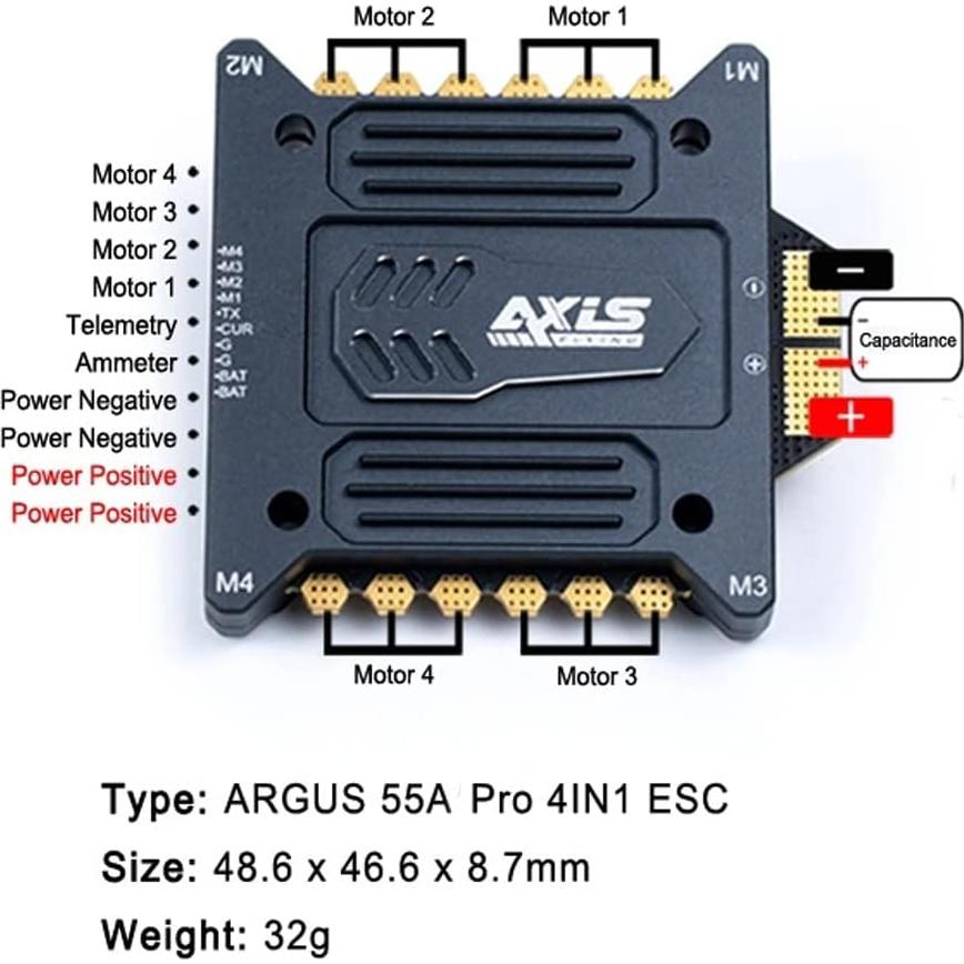 Controlador de Vuelo Argus 55A F7 Axisflying para Drone FPV