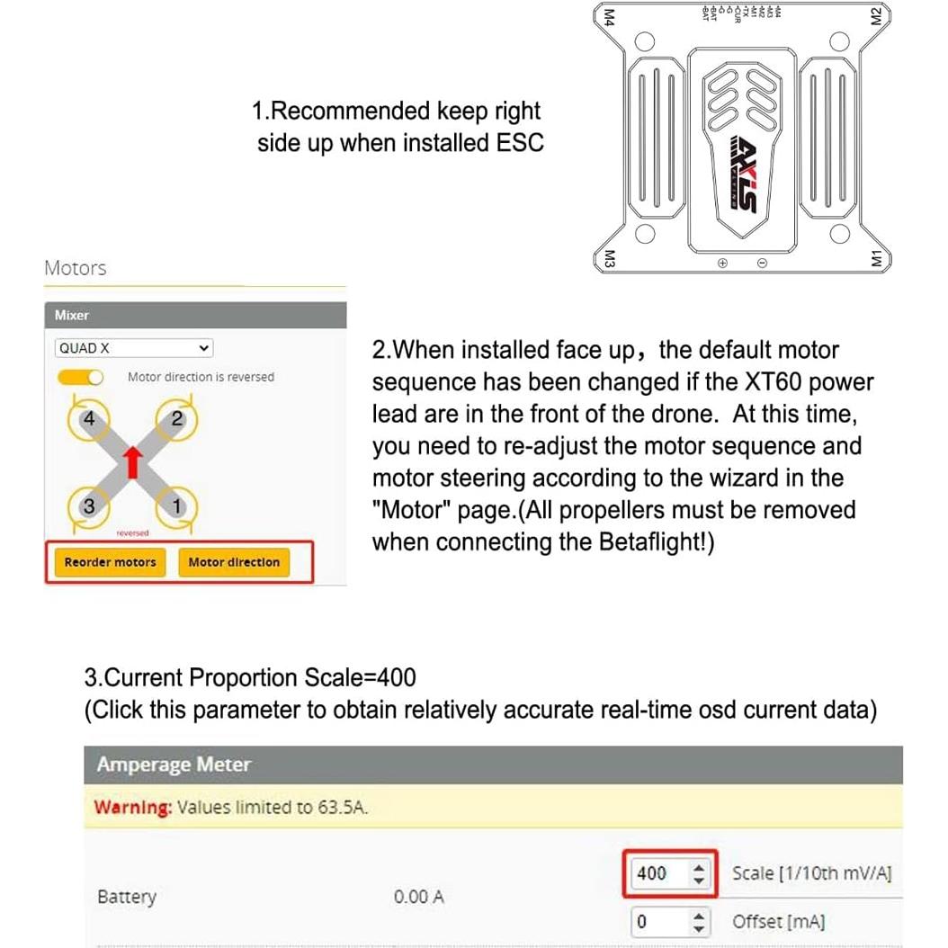 Controlador de Vuelo Argus 55A F7 Axisflying para Drone FPV