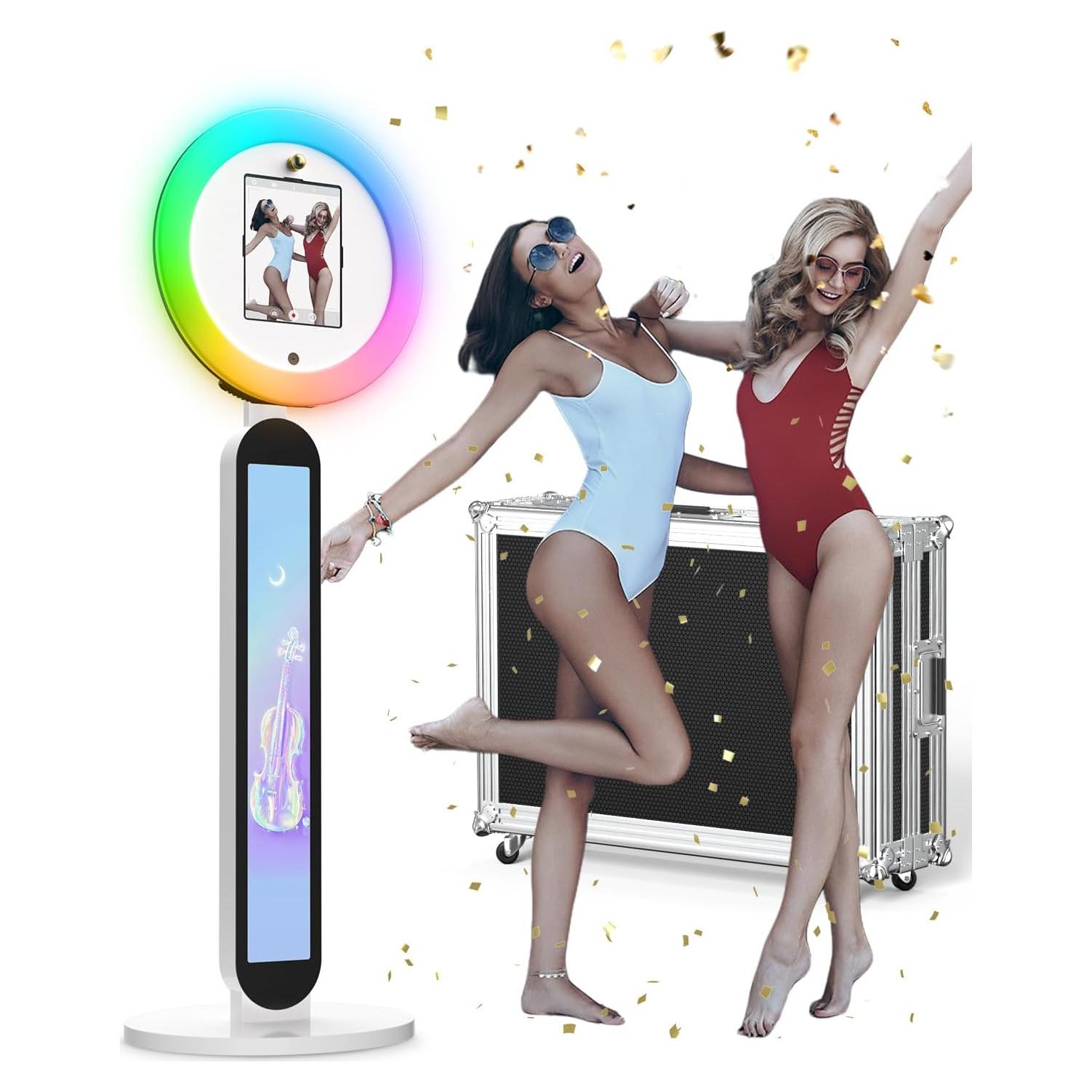 Cabina de Fotos Portátil iHorse Racing con Luz RGB y Control de Voz