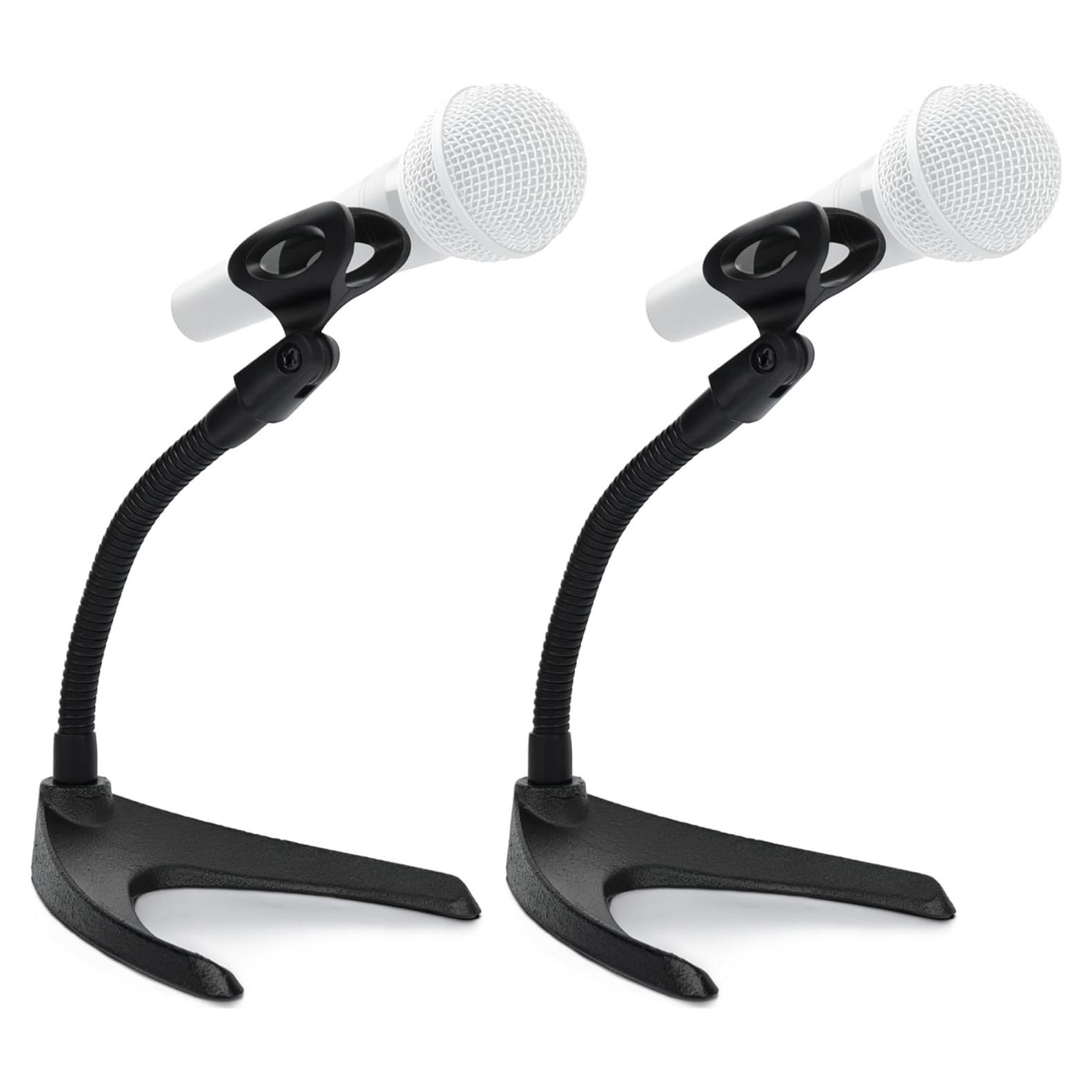 Soporte de Micrófono de Escritorio Pyle PMKS8X2 Ajustable 2 Pzas