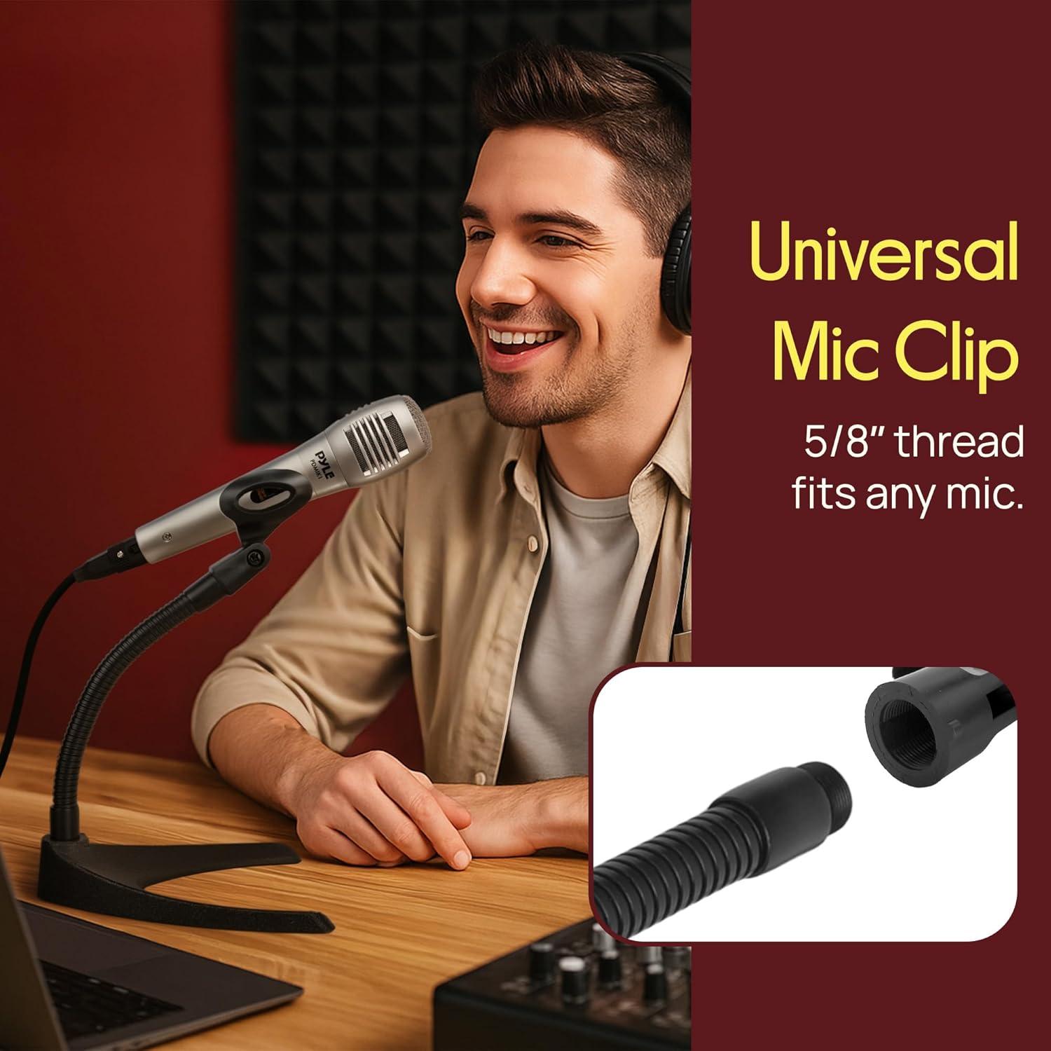 Soporte de Micrófono de Escritorio Pyle PMKS8X2 Ajustable 2 Pzas