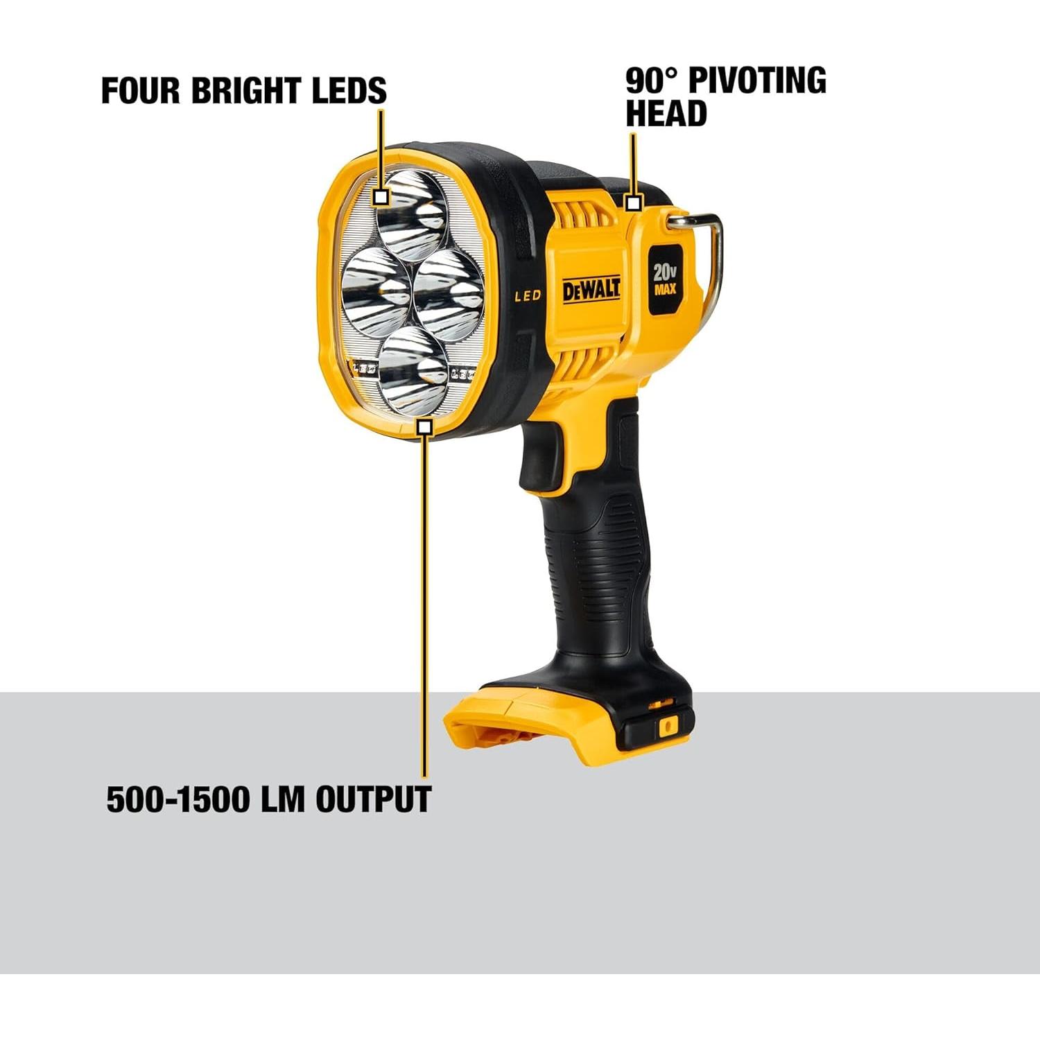Luz de trabajo LED DEWALT DCL043 1500 lúmenes 20V