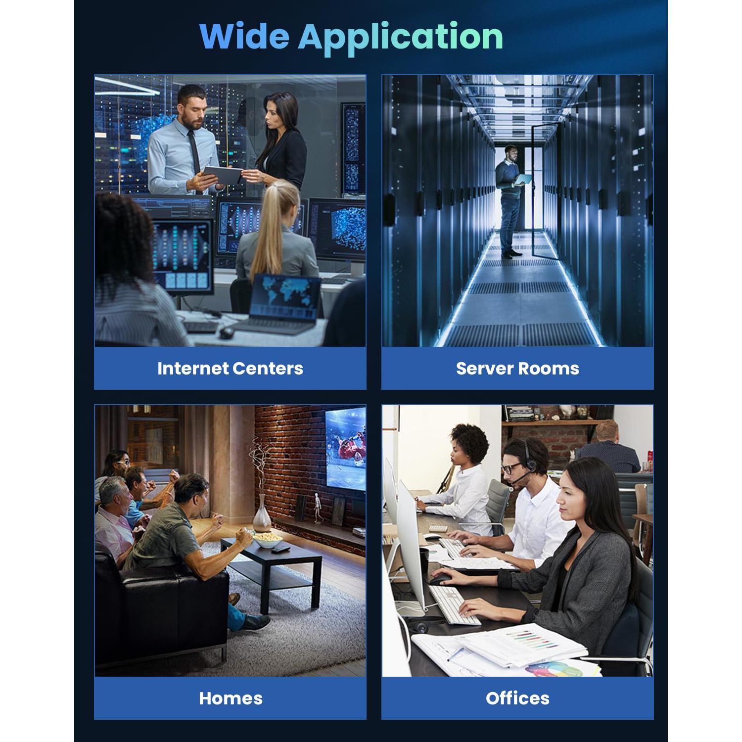 Cable Ethernet Cat 8 BUSOHE 0.3 M Alta Velocidad 40Gbps