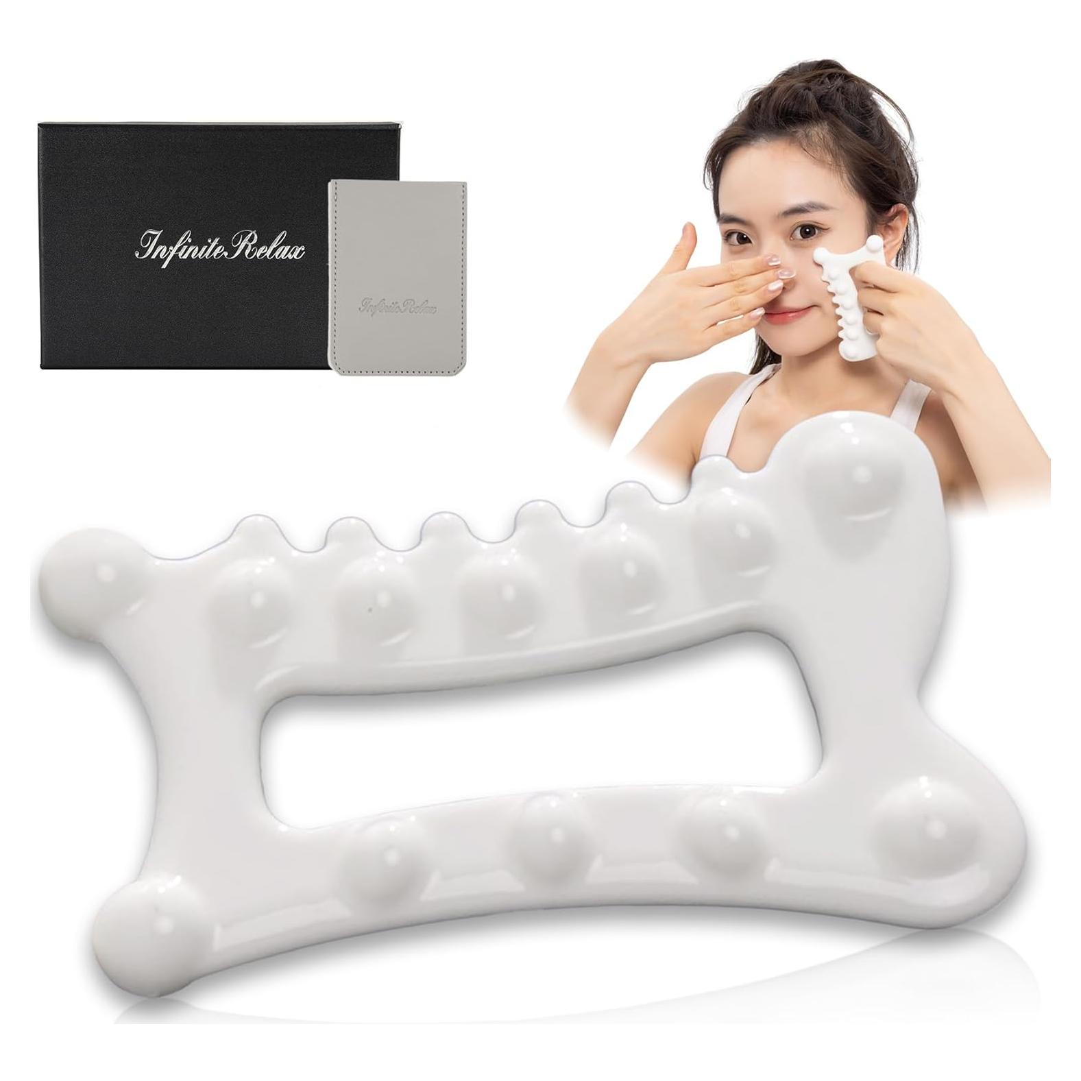 Herramienta Facial Gua Sha Cerámica InfiniteRelax 14.5cm